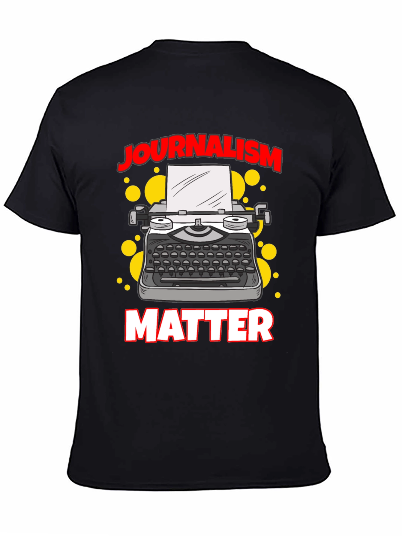 Black Journalism Matters Graphic Tee - Black T-Shirt view 4