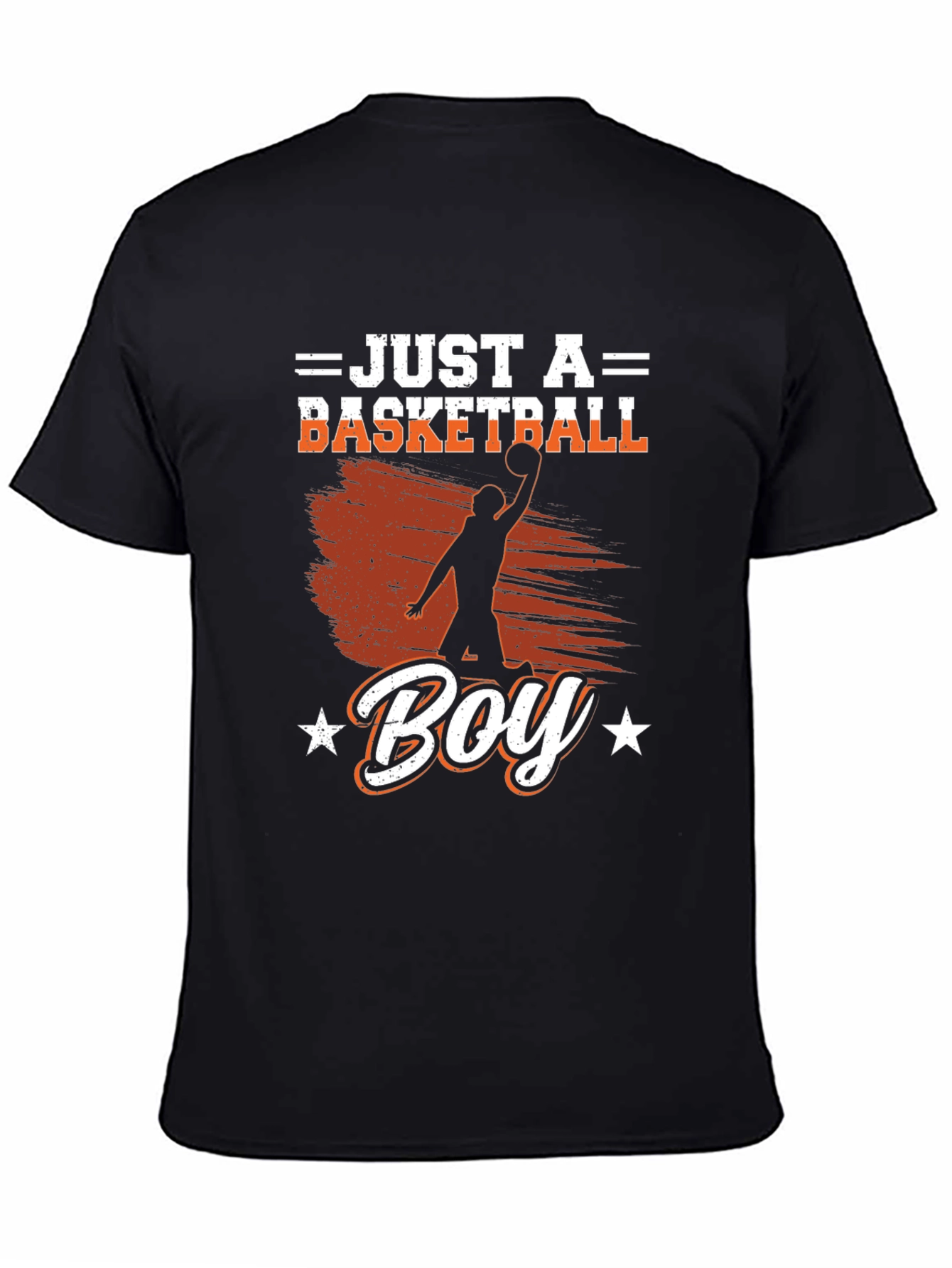 Black Basketball Boy Graphic Tee - Sporty Casual Shirt view 4