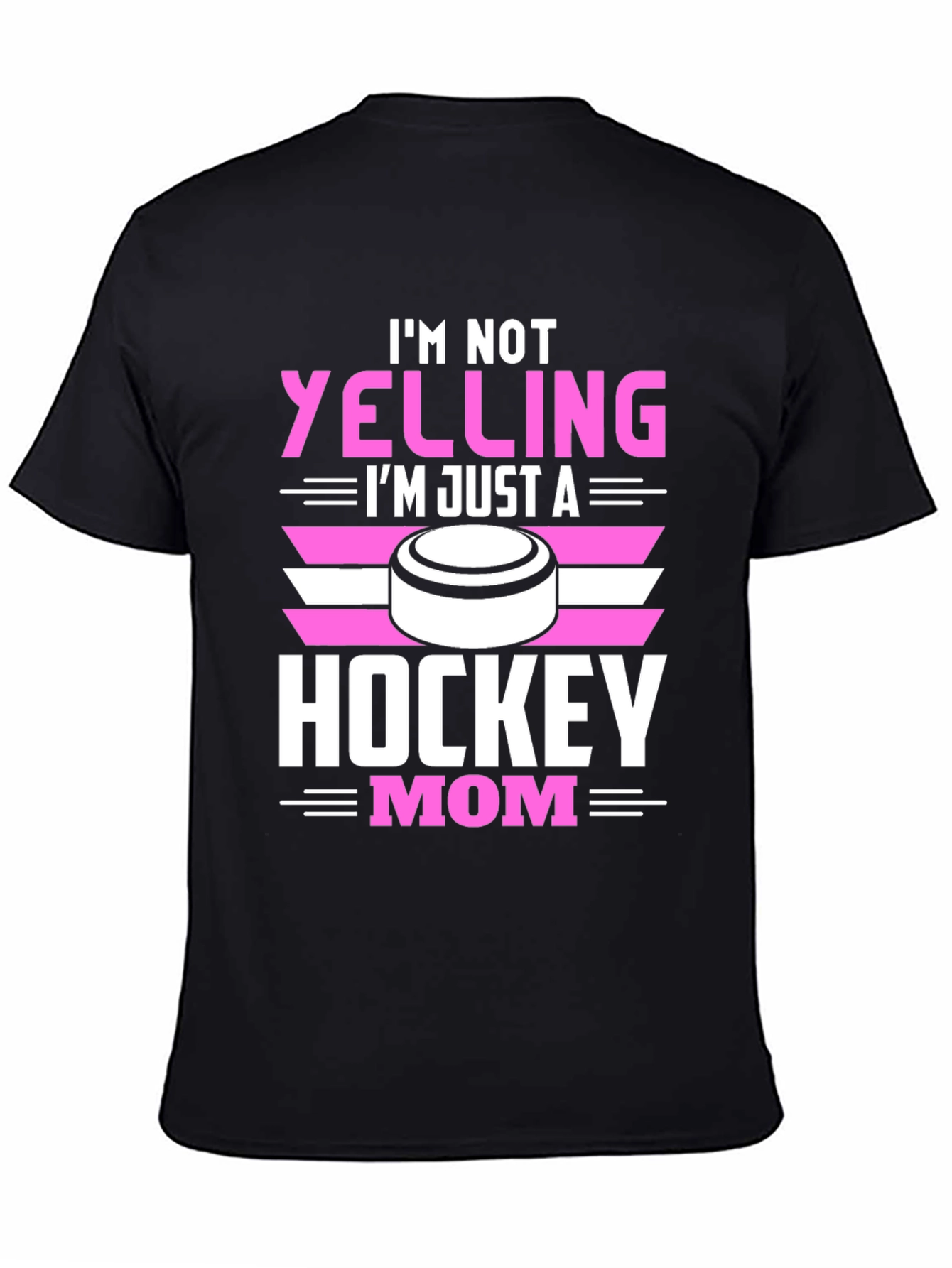 Black Hockey Mom Graphic Tee - Novelty T-Shirt view 4