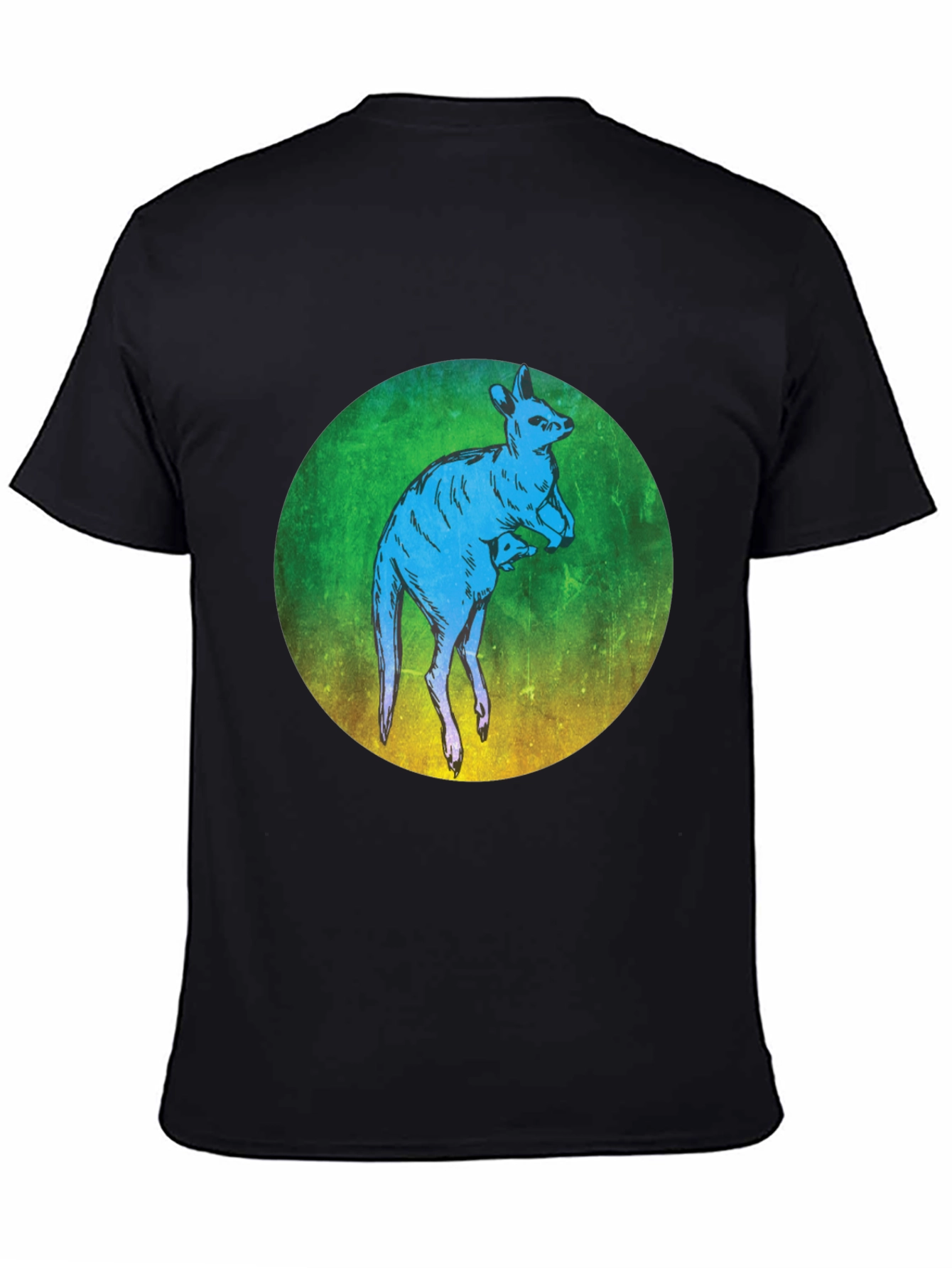 Black Kangaroo Graphic T-Shirt - Unique Animal Design view 4