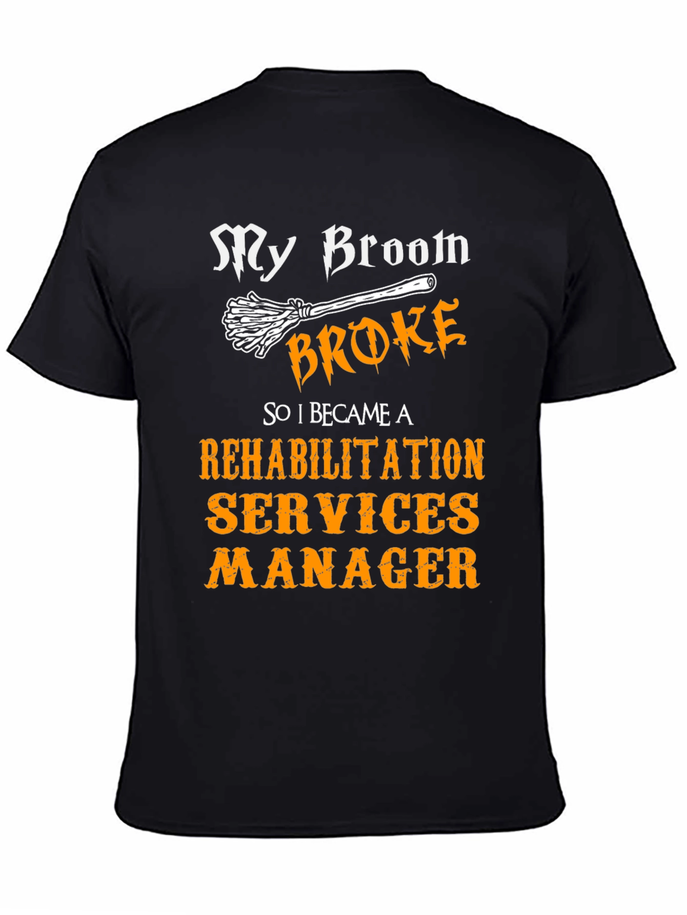 Black Rehabilitation Services Manager Halloween T-Shirt view 4