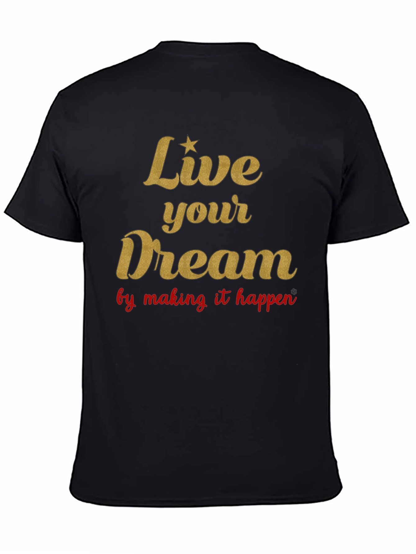 Black Live Your Dream Graphic Tee - Black view 4