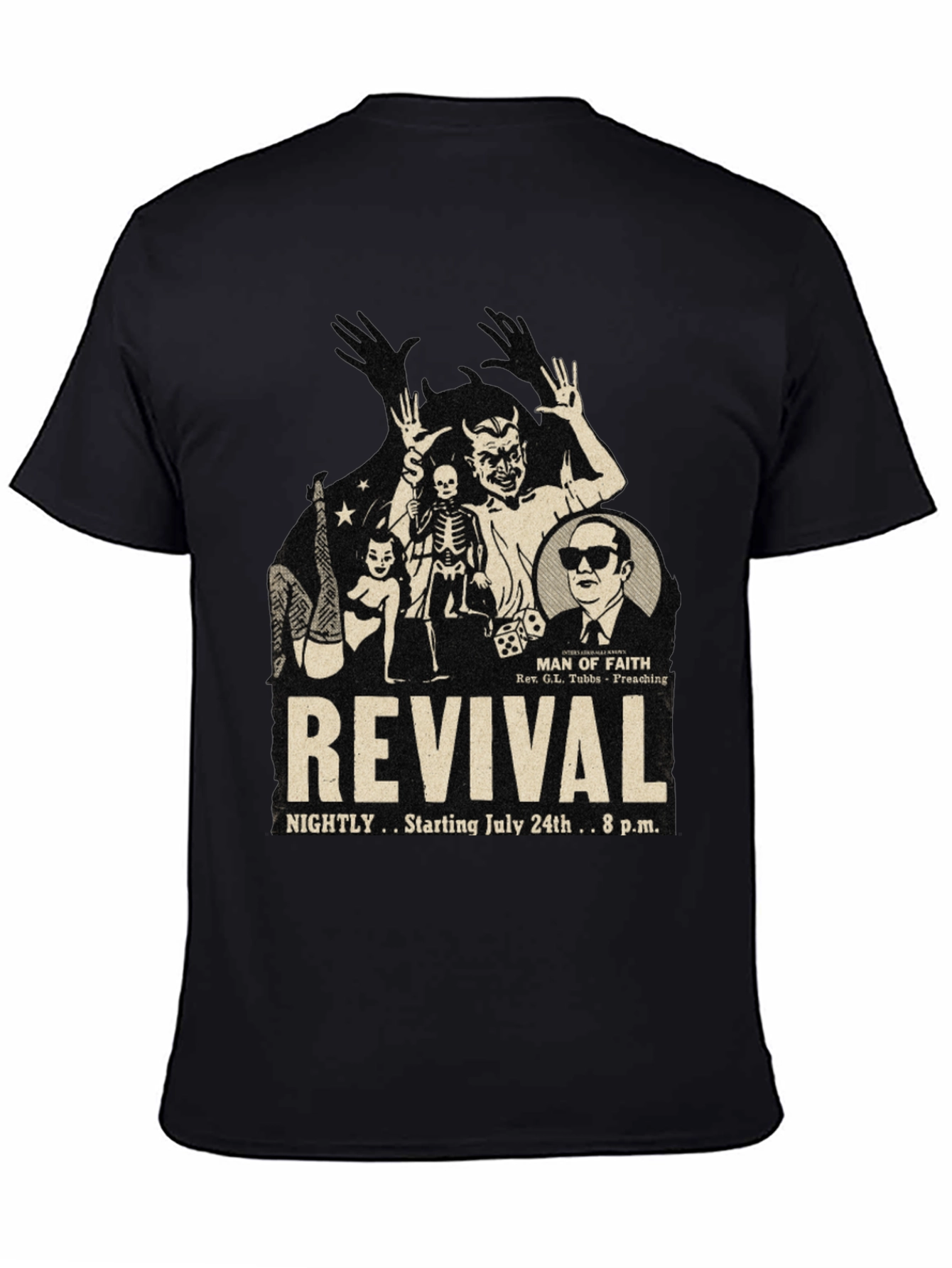 Black Revival Graphic Print T-Shirt view 4