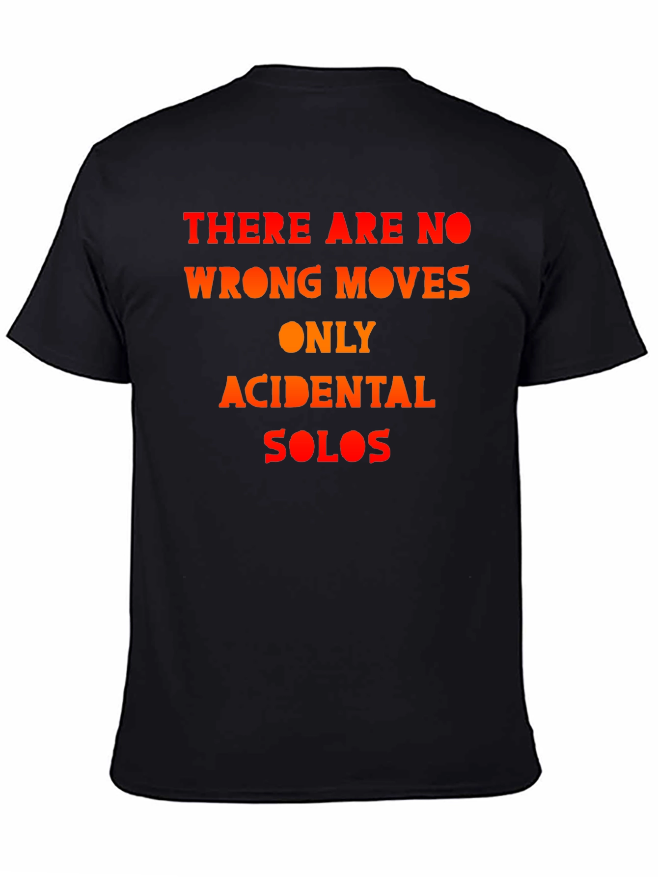 Black Funny "Accidental Solos" Black T-Shirt view 4