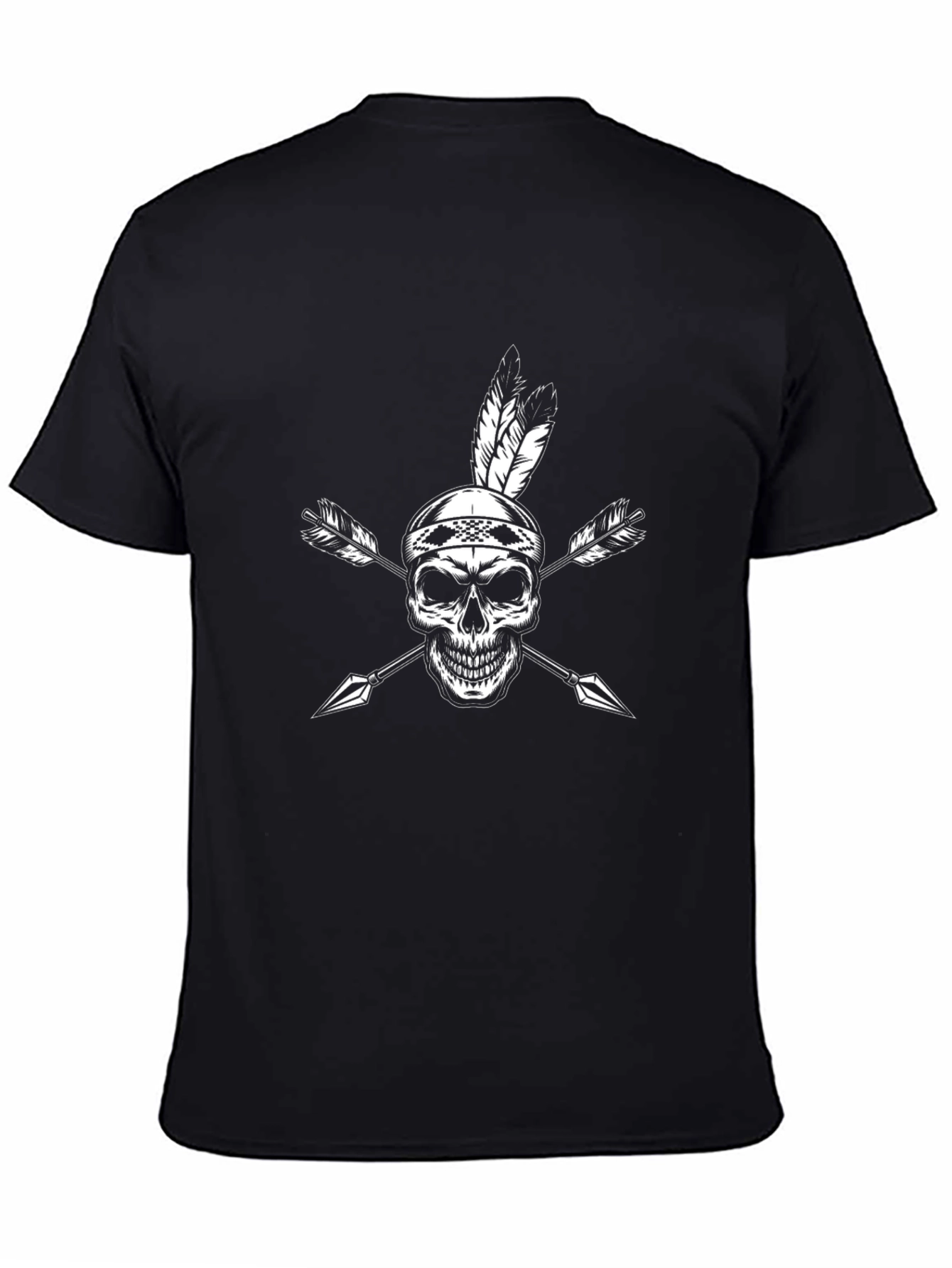 Black Skull & Arrow Graphic T-Shirt view 4