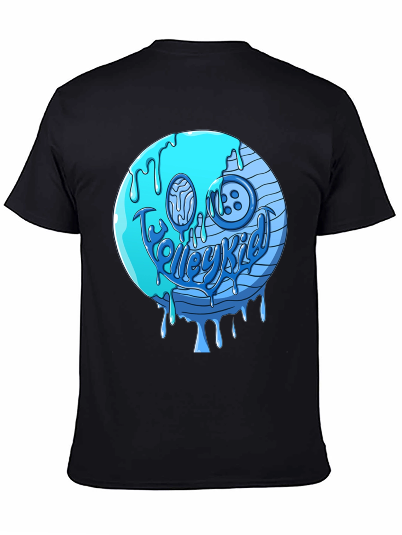 Black Trendy Volleykid Graphic Black T-Shirt view 4