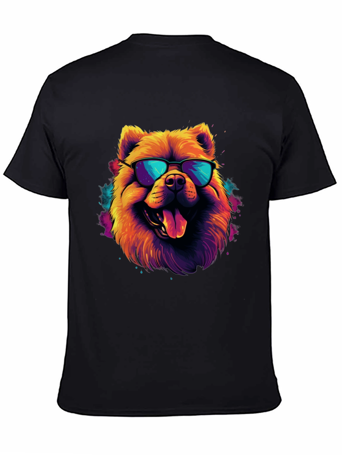 Black Cool Dog Graphic Tee - Funky Style view 4