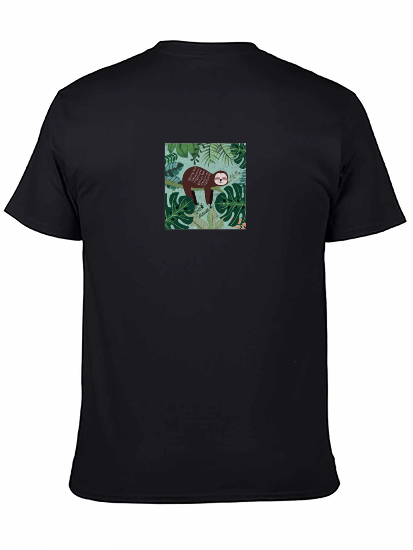 Black Sloth Graphic T-Shirt - Relaxed Jungle Vibes view 4