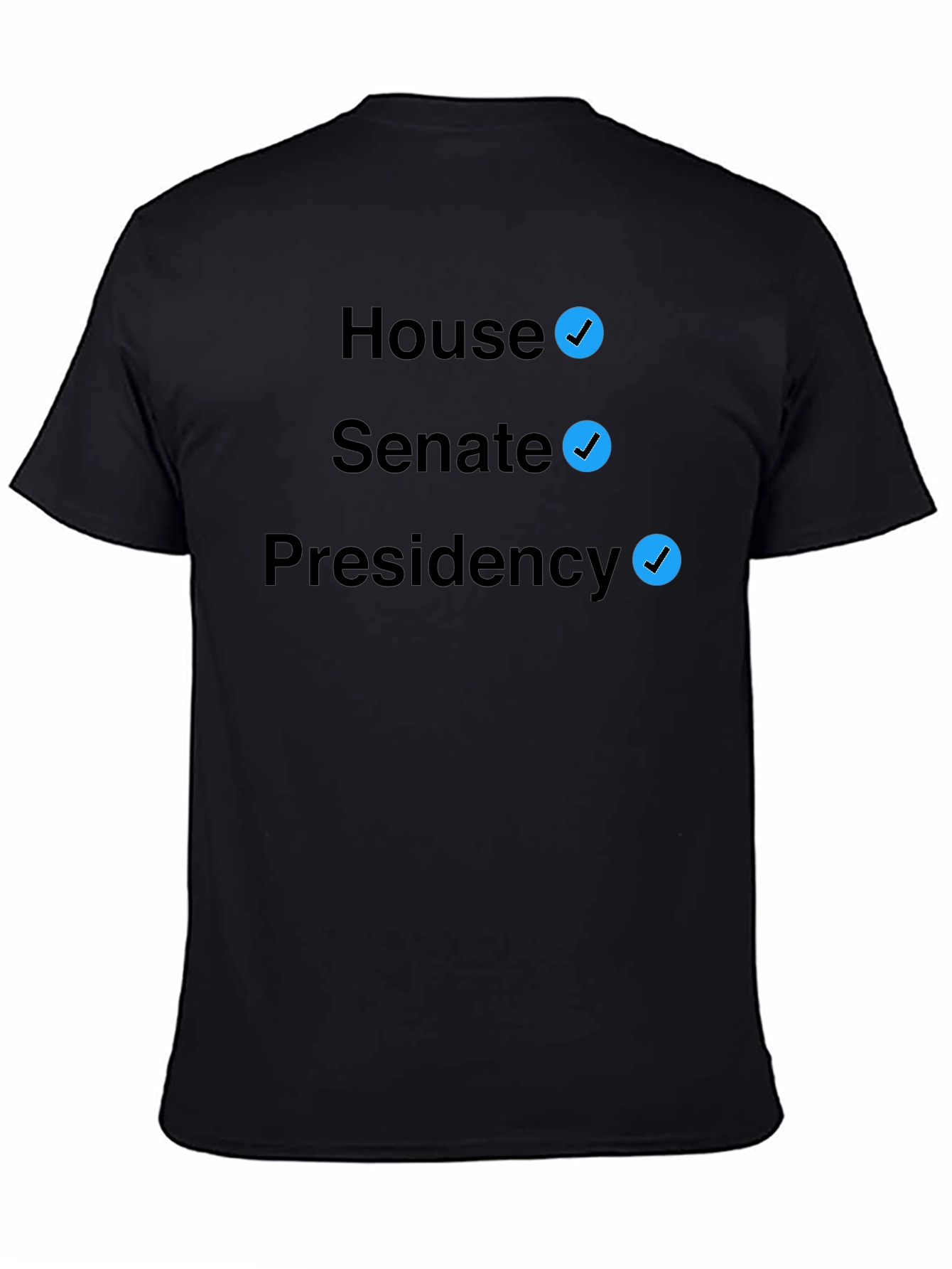 Black Political Checkbox T-Shirt - House Senate Presidency view 4
