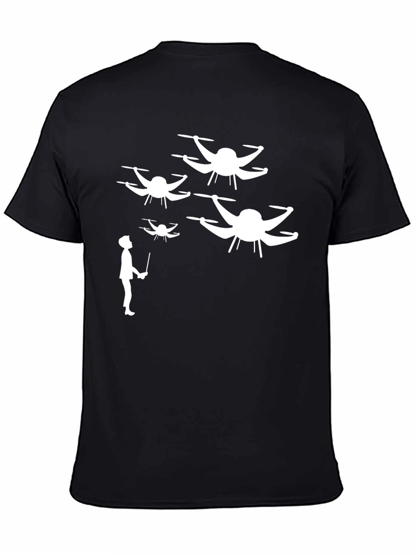 Black Drone Controller T-Shirt - Fly Your Style! view 4