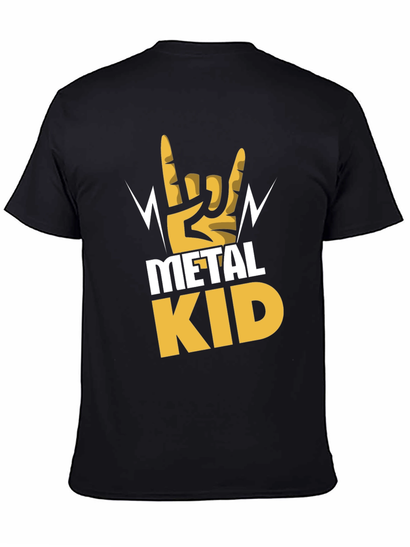 Black Metal Kid Graphic Tee - Rock On Style view 4