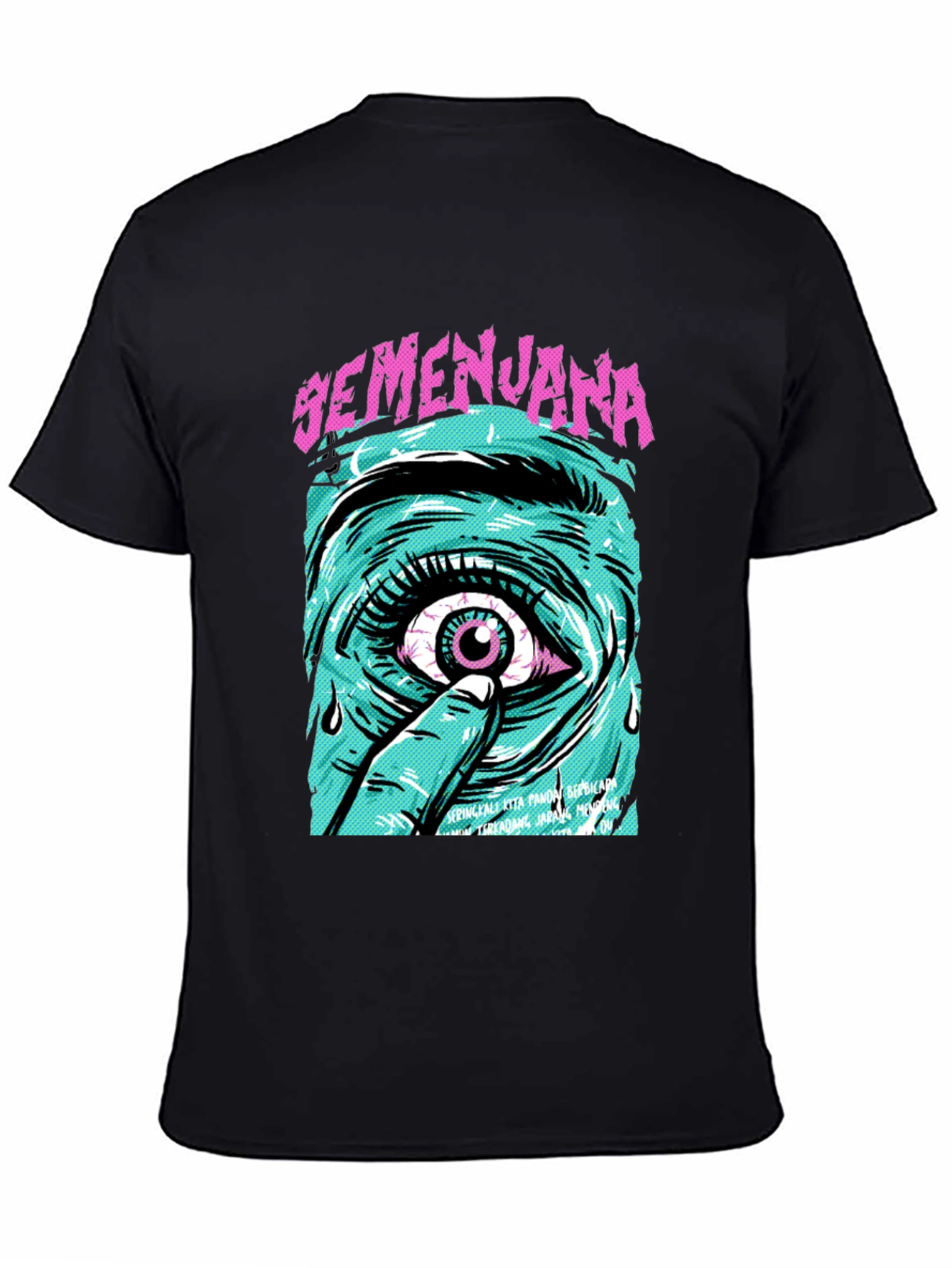 Black Eye Graphic Tee - Semenjana Black T-Shirt view 4