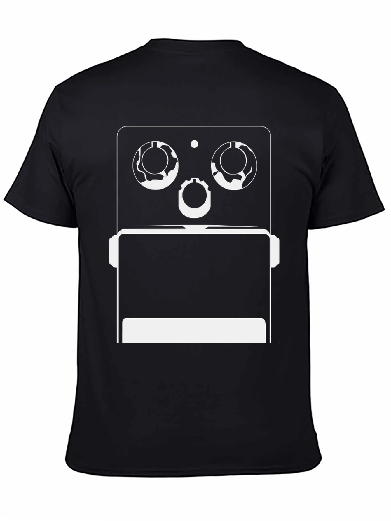 Black Geometric Robot Graphic Tee - Modern Style view 4