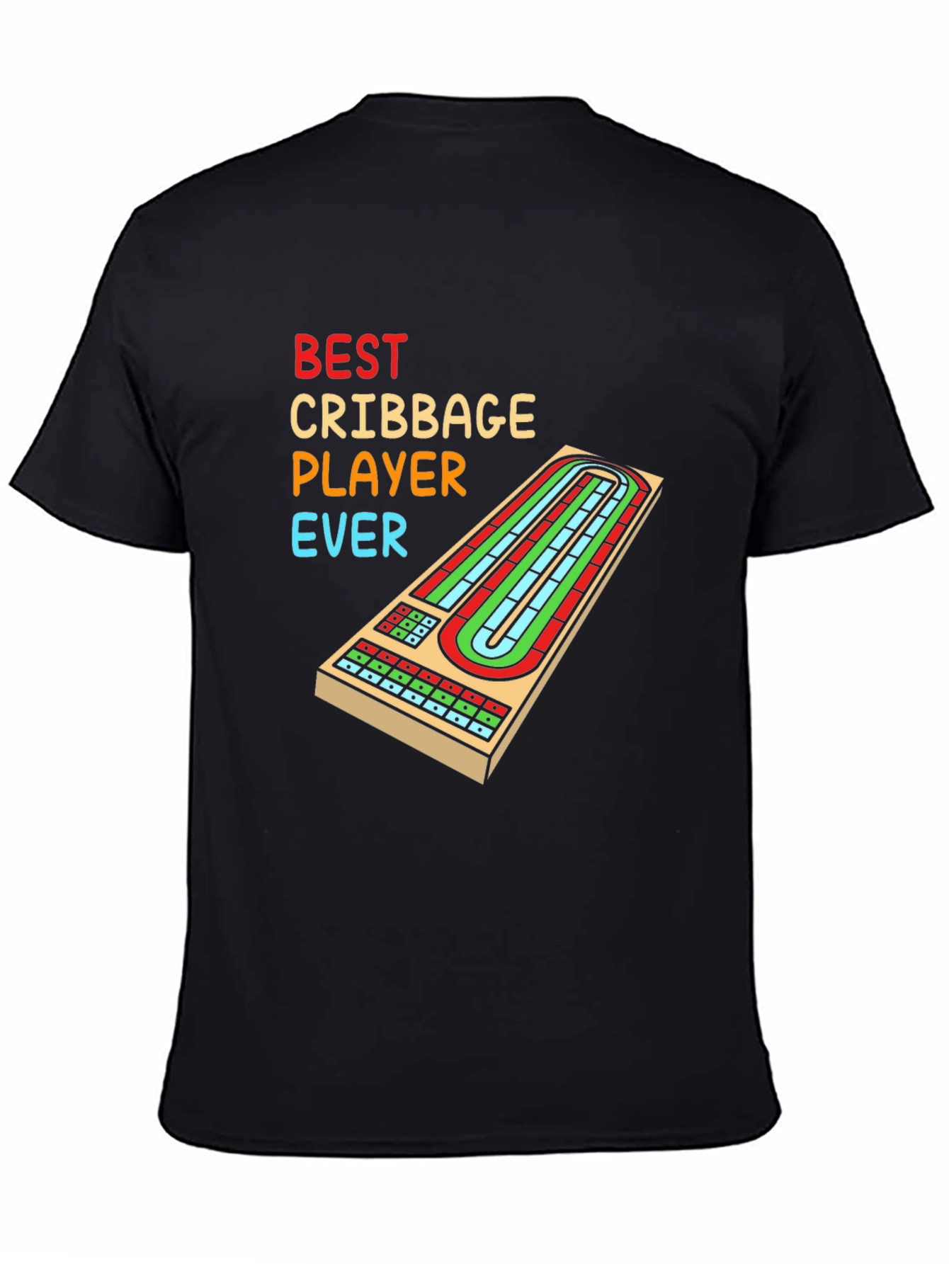 Black Best Cribbage Player Ever T-Shirt view 4