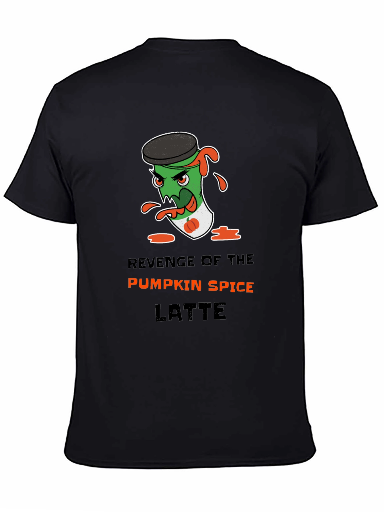 Black Revenge of Pumpkin Spice Latte Graphic Tee view 4