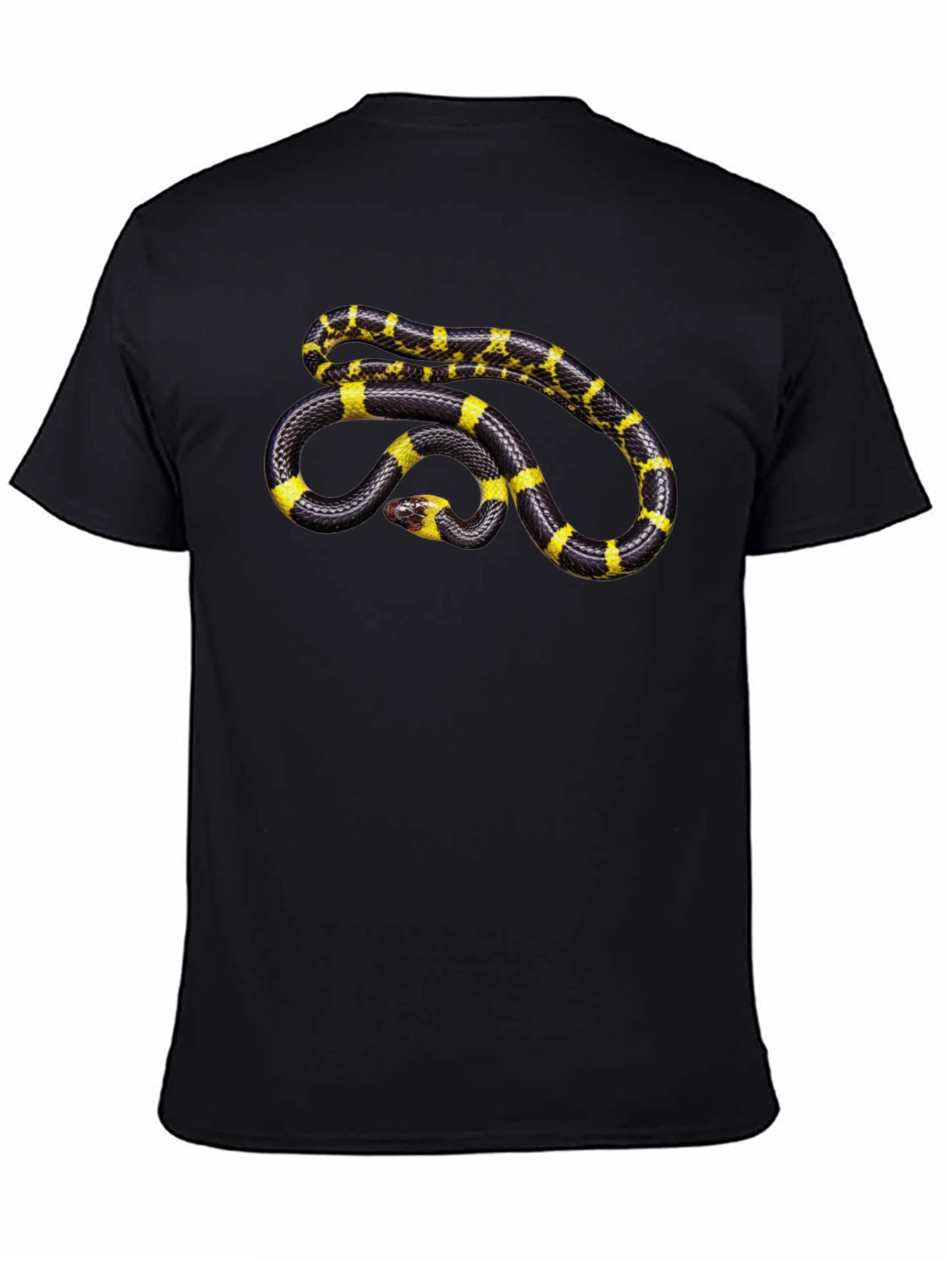 Black Snake Graphic T-Shirt - Black Cotton Tee view 4