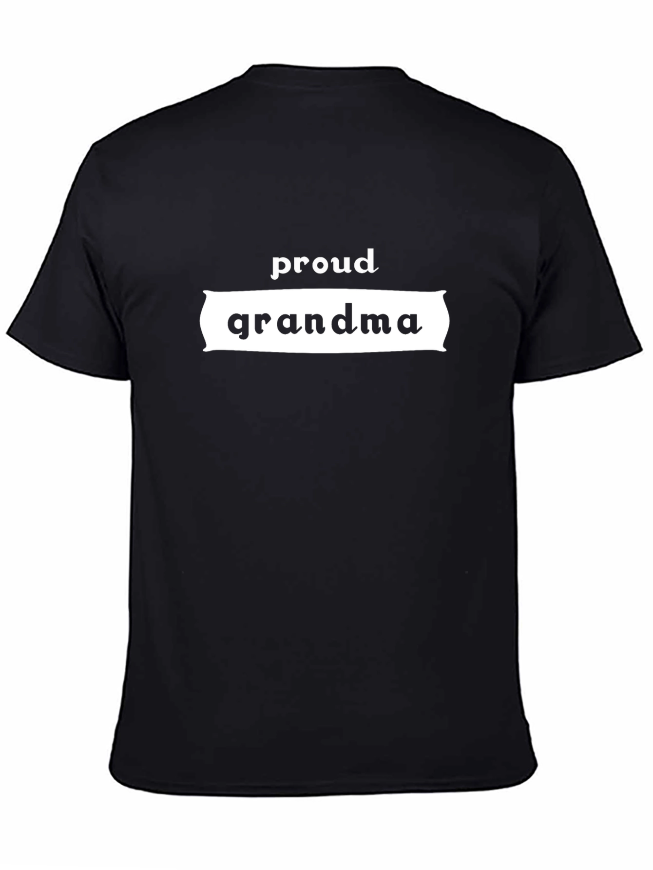 Black Proud Grandma T-Shirt - Black Graphic Tee view 4