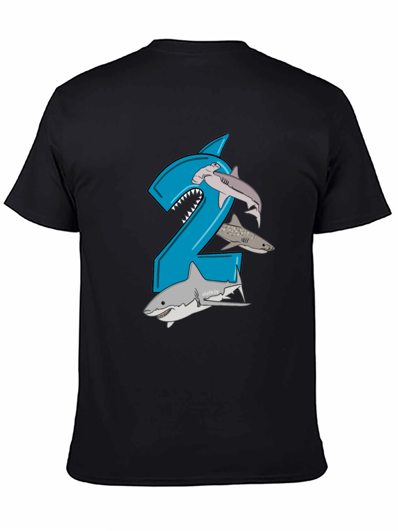 Black Shark 2nd Birthday Boy T-Shirt view 4