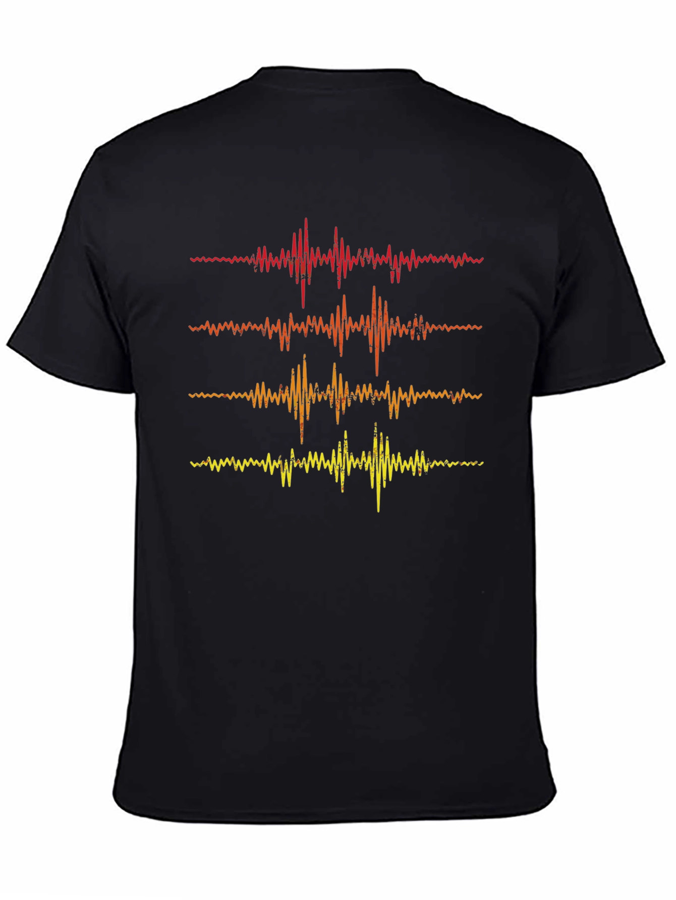 Black Retro Sound Wave Graphic Tee view 4