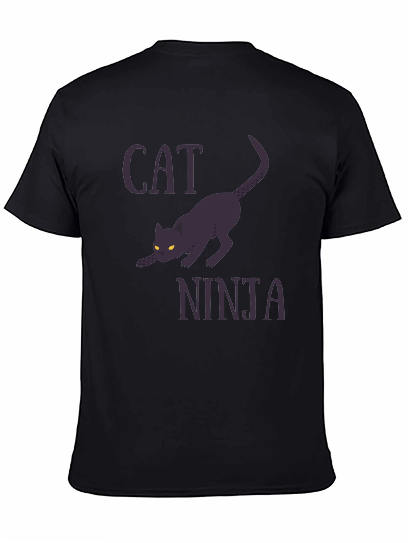 Black Cat Ninja Graphic Tee - Stealthy Style view 4