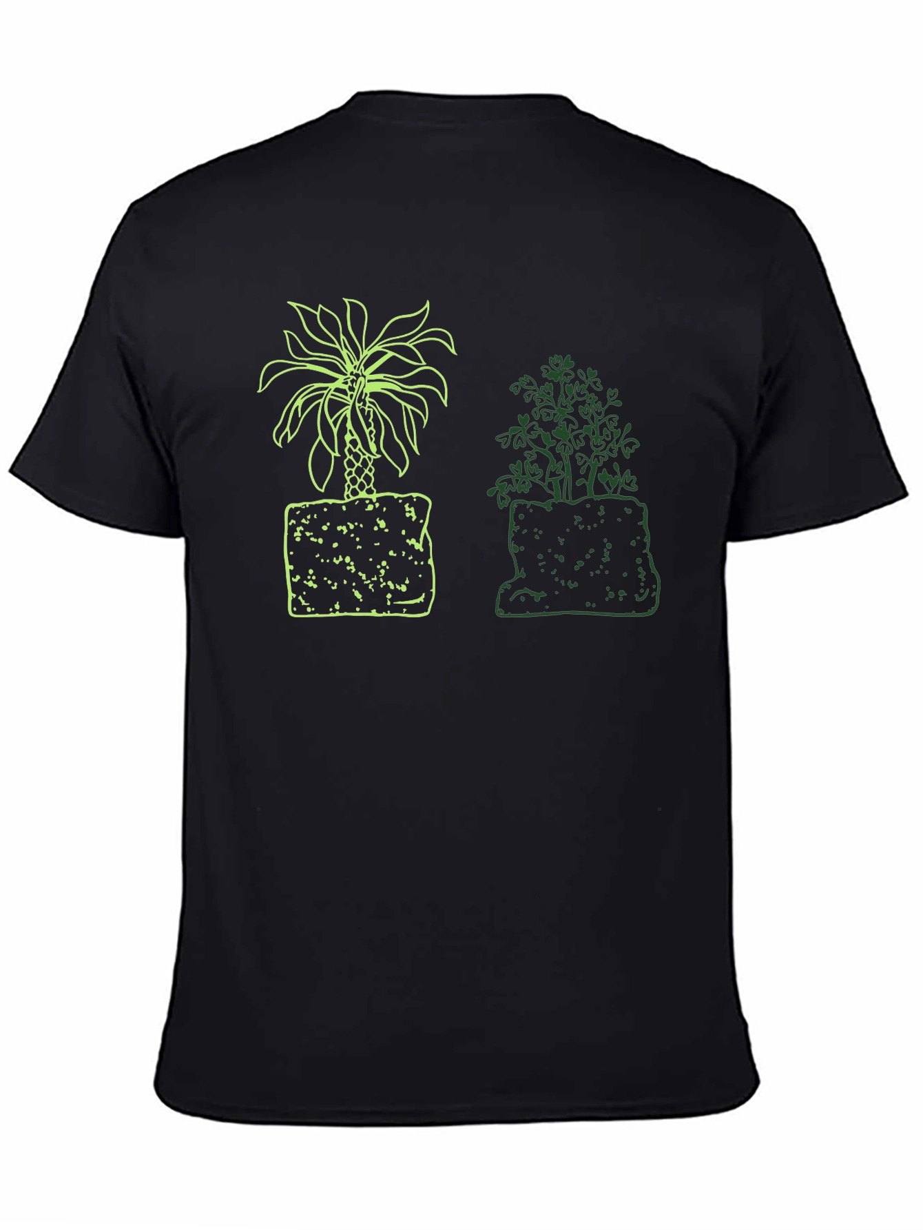 Black Palm & Shrub Graphic Black T-Shirt view 4