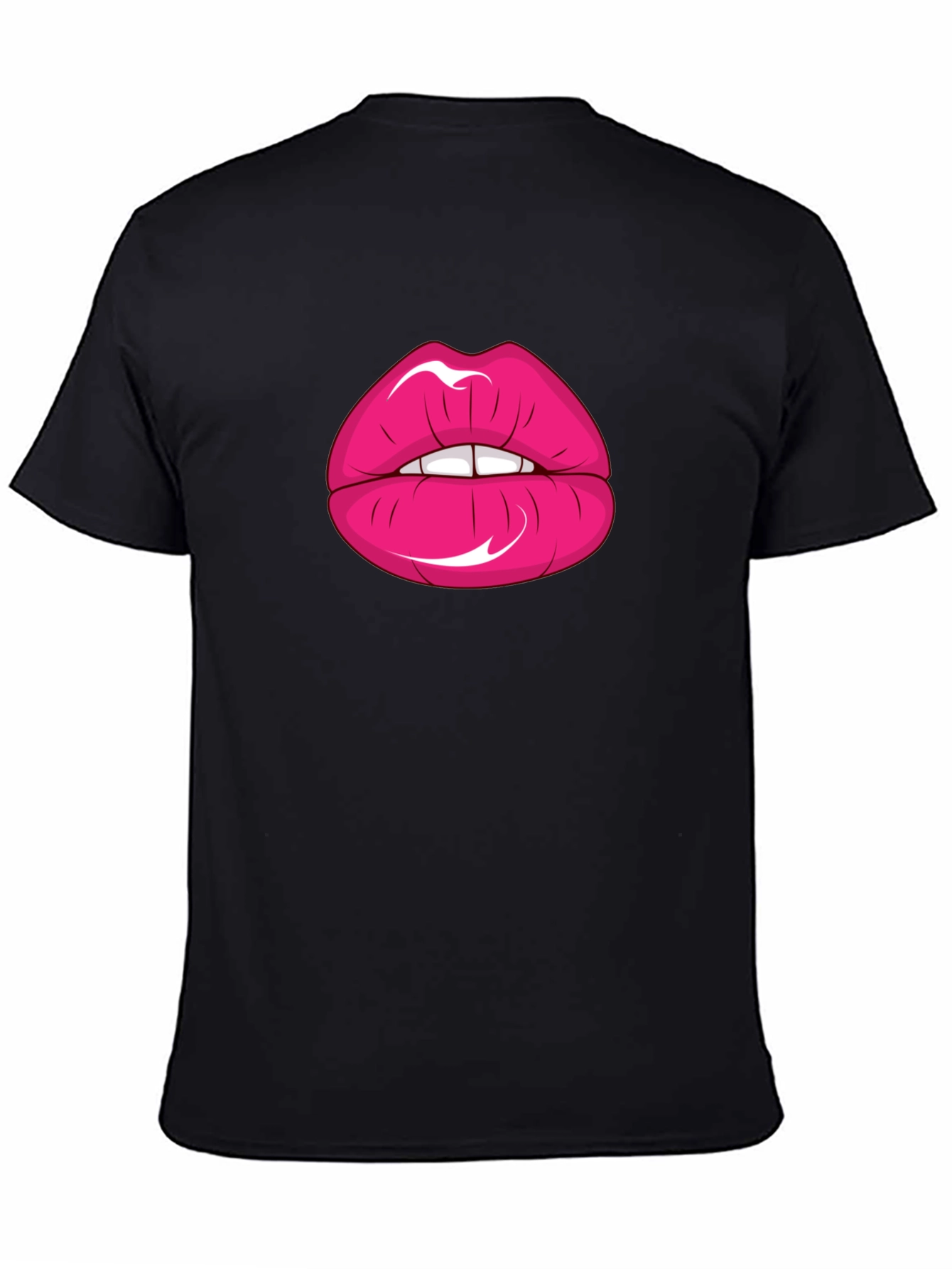 Black Lips Graphic Print Black T-Shirt view 4