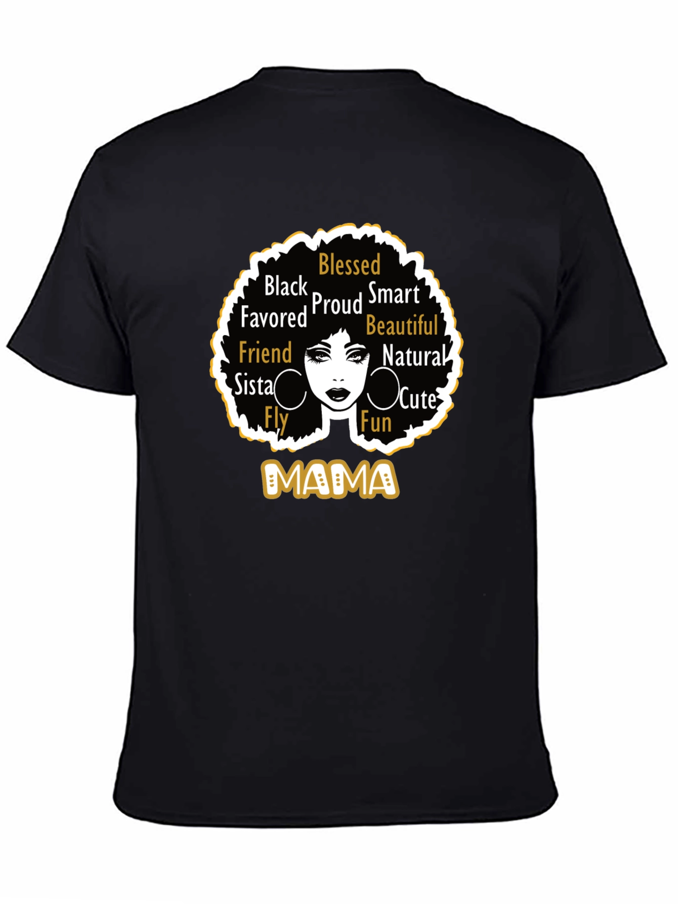 Black Black Mama Graphic Tee - Blessed, Proud, Beautiful view 4