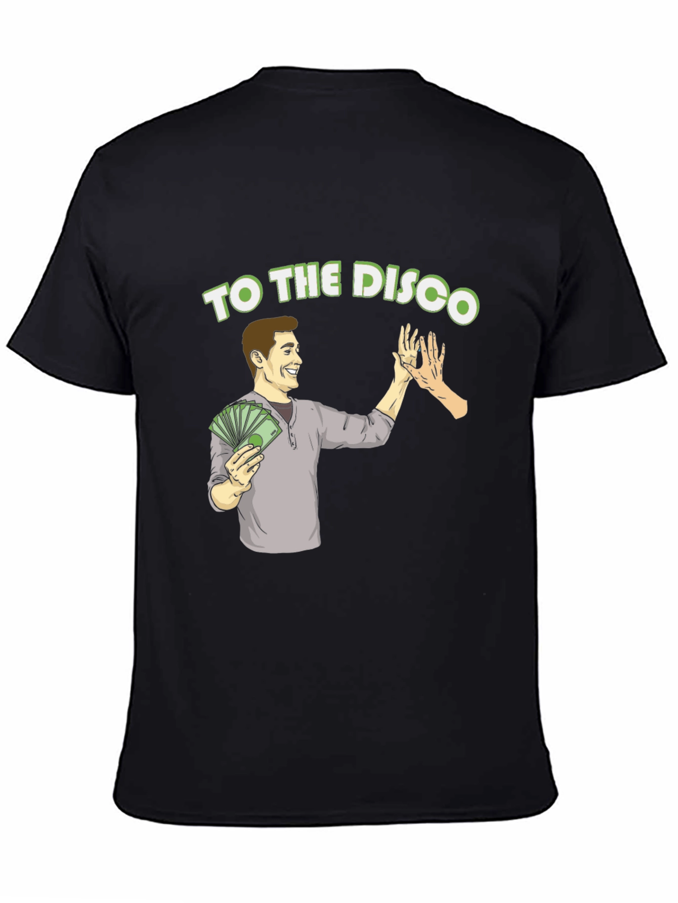 Black To The Disco Black Graphic T-Shirt view 4