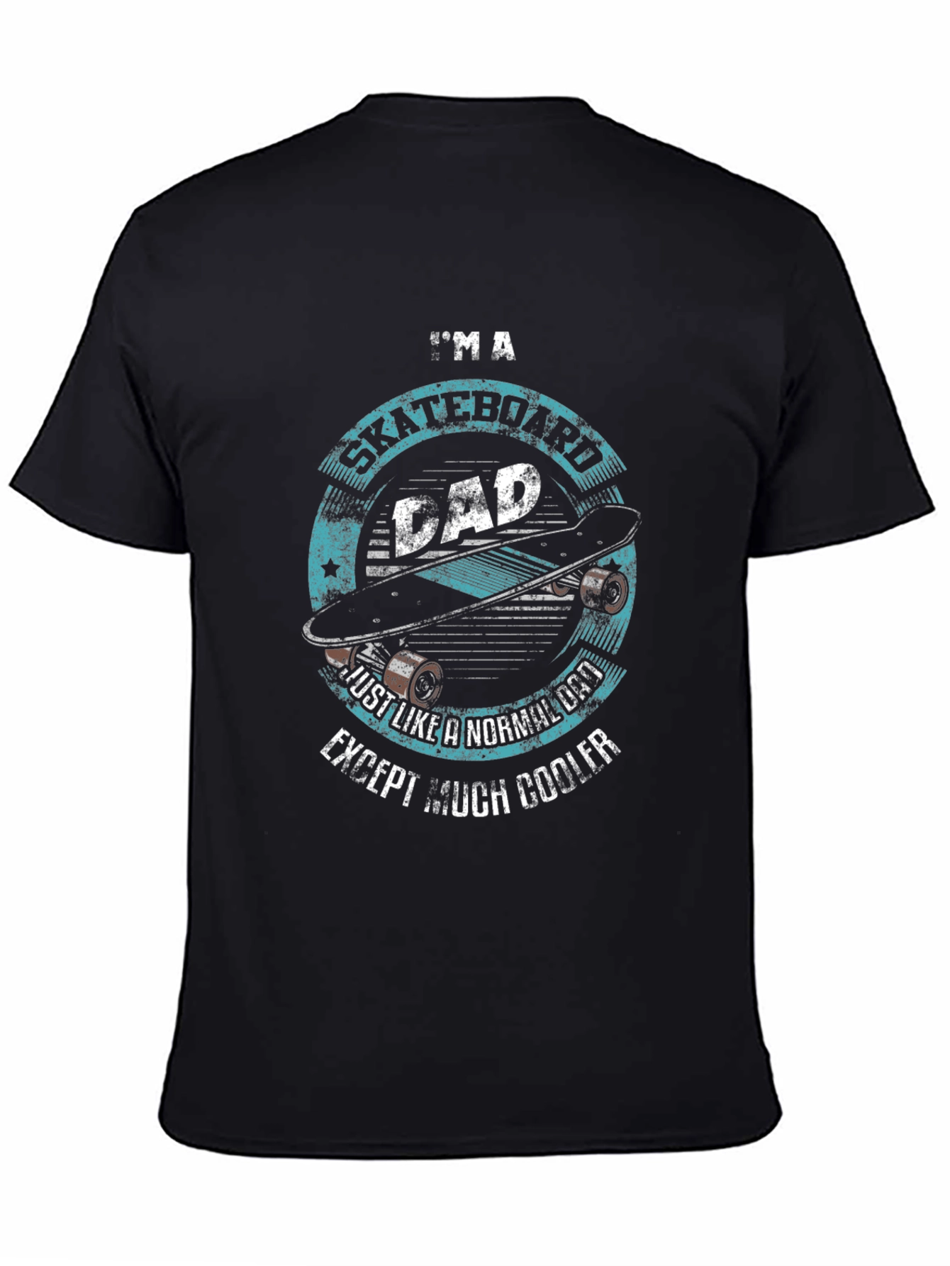 Black Skateboard Dad Graphic Tee - Cool & Comfortable view 4