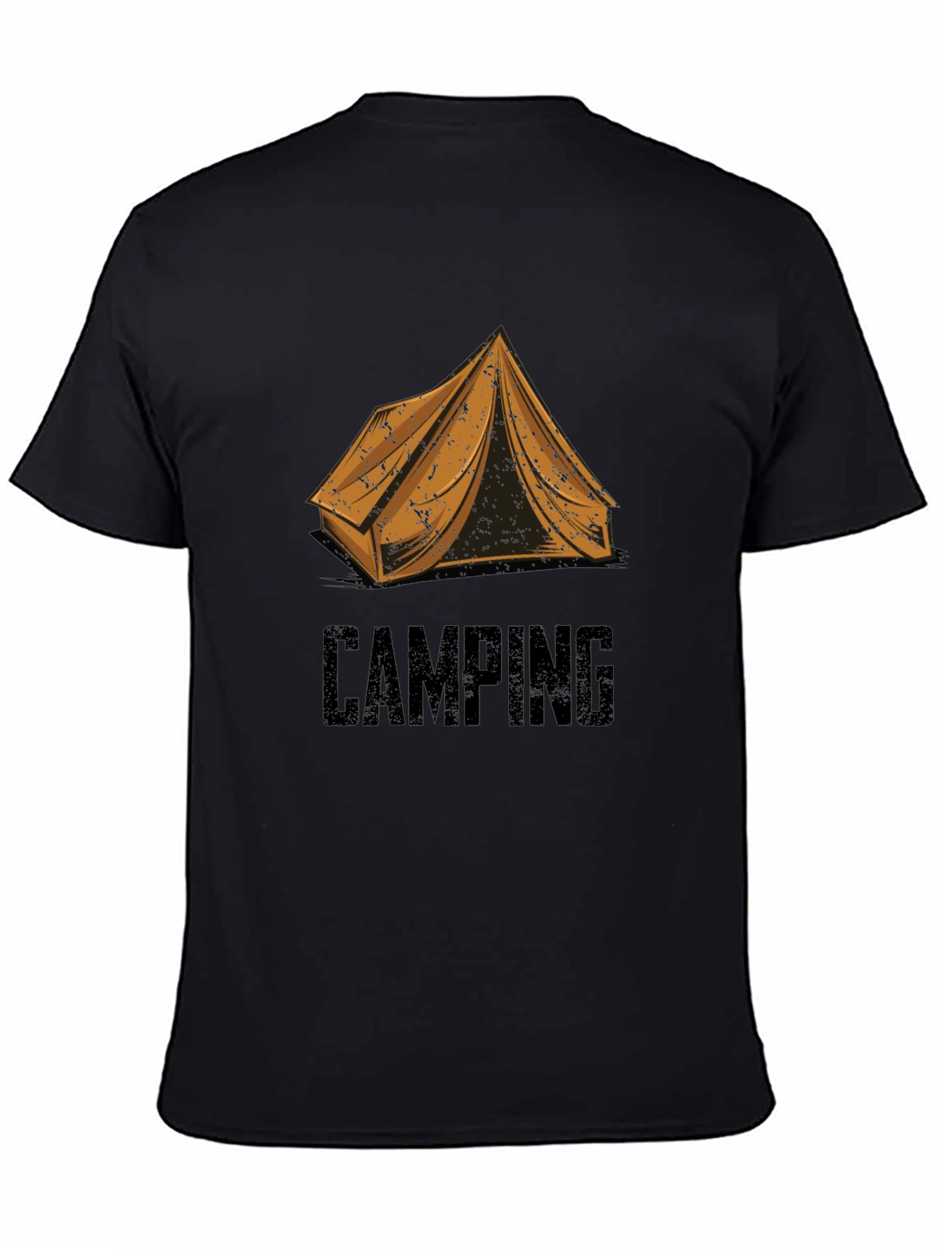 Black Camping Adventure T-Shirt - Outdoor Explorer Tee view 4