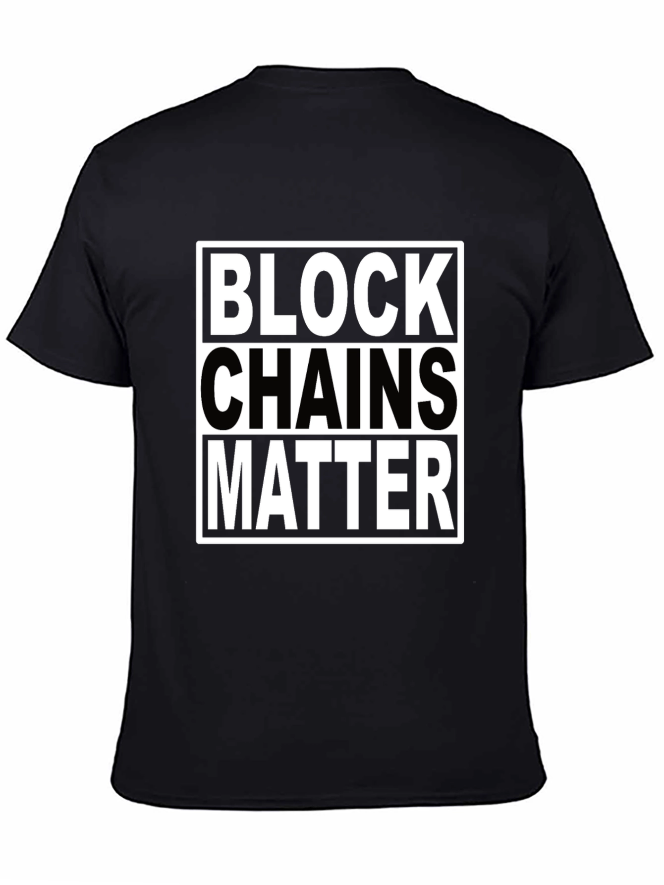 Black Blockchains Matter T-Shirt - Bold Graphic Tee view 4
