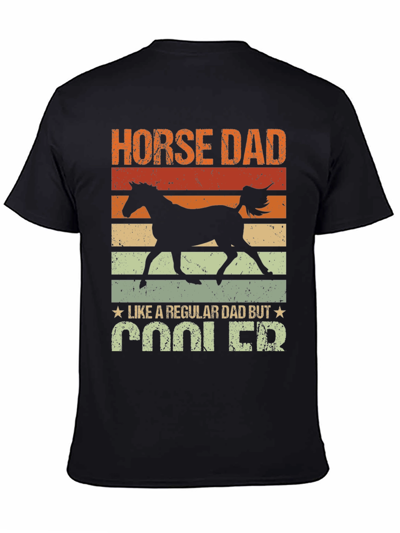 Black Horse Dad T-Shirt - Regular Dad But Cooler view 4