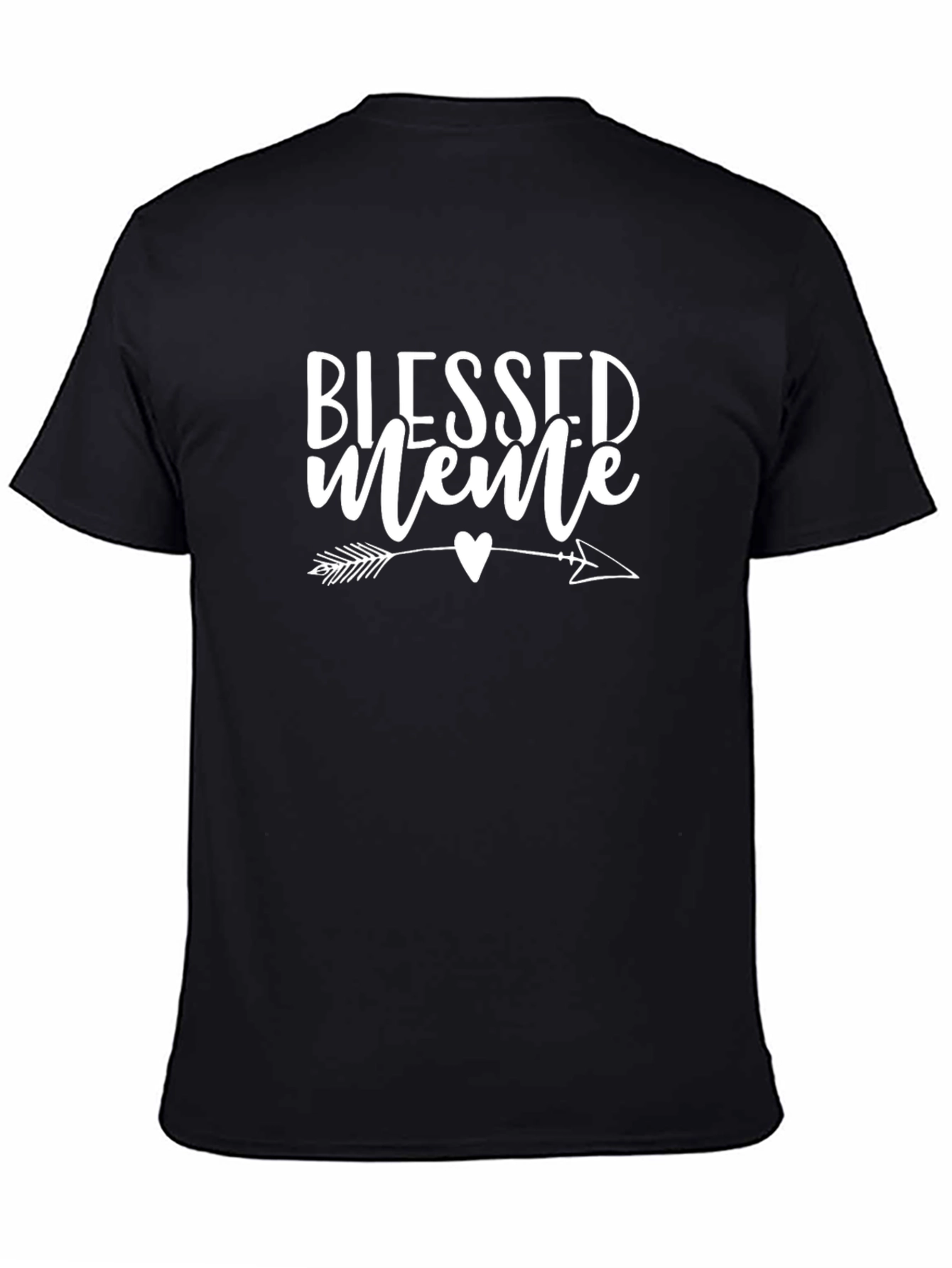 Black Blessed Meme Graphic T-Shirt - Trendy Unisex Tee view 4