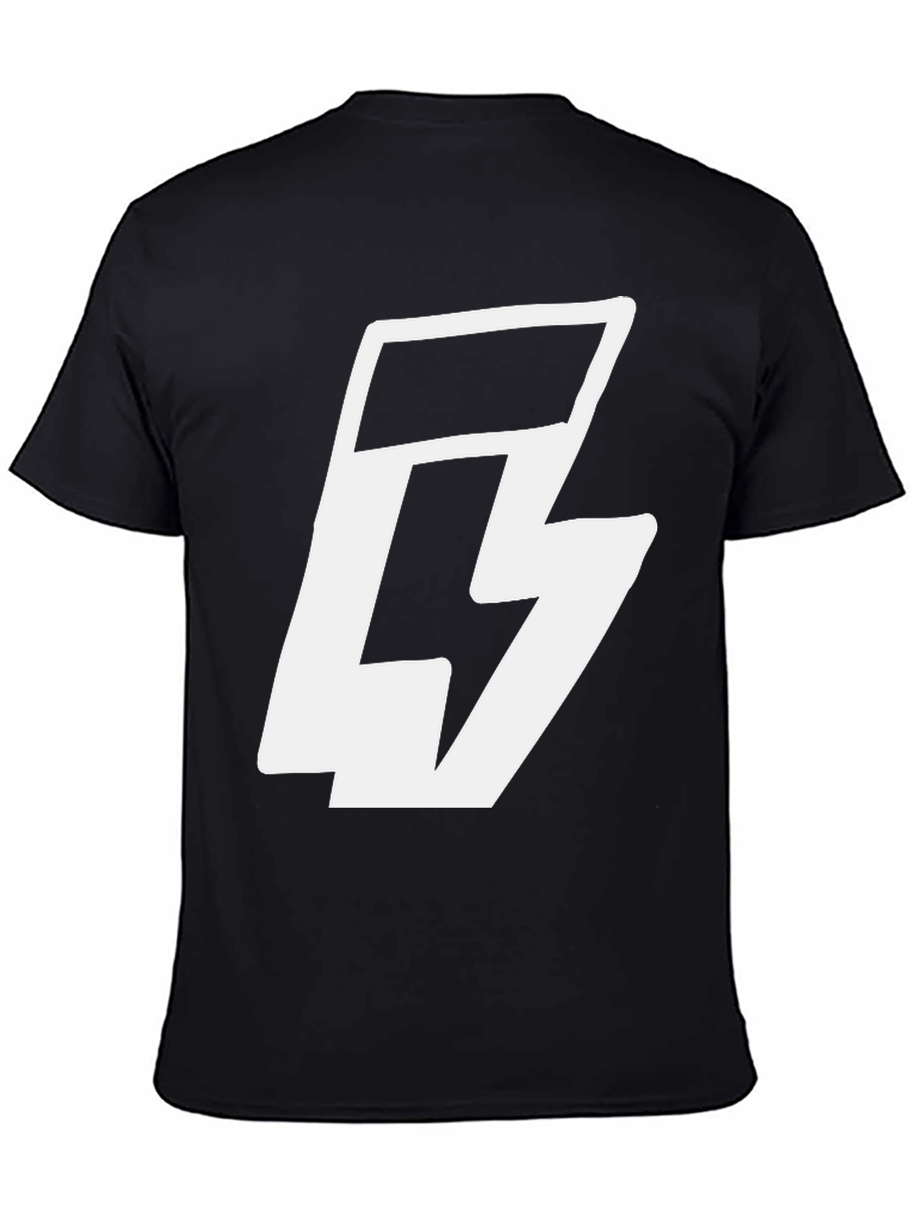 Black Bold Graphic Tee - Black T-Shirt with White Logo view 4