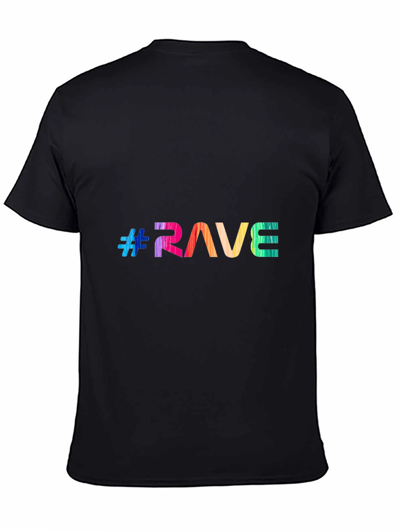 Black Rave Rainbow Graphic Tee - Festival Vibes view 4