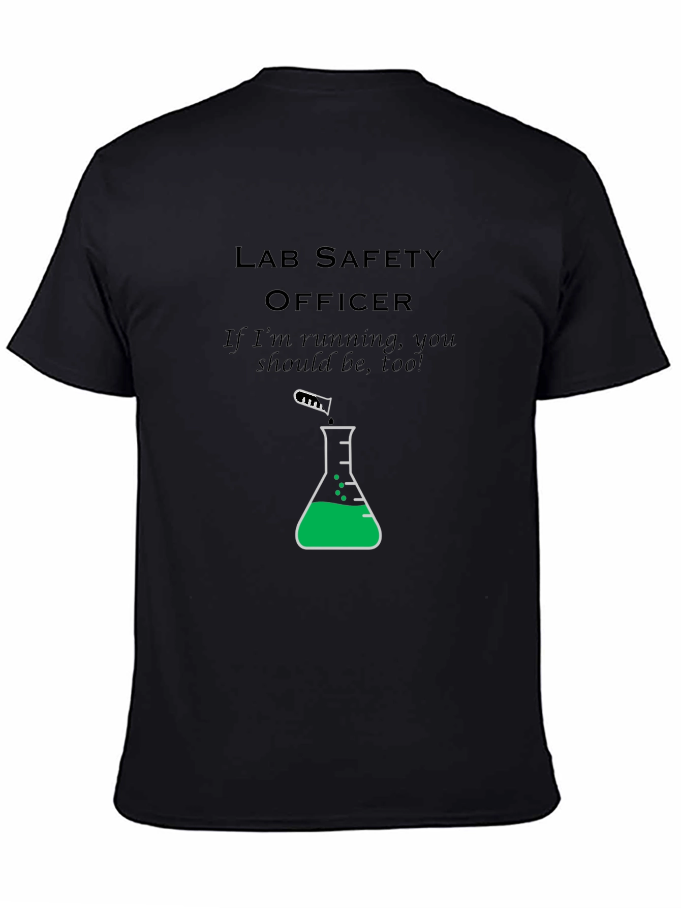 Black Lab Safety Officer T-Shirt: Run! view 4
