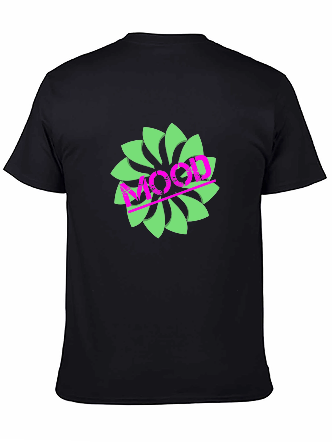 Black Mood Flower Graphic Tee - Cool Casual Style view 4