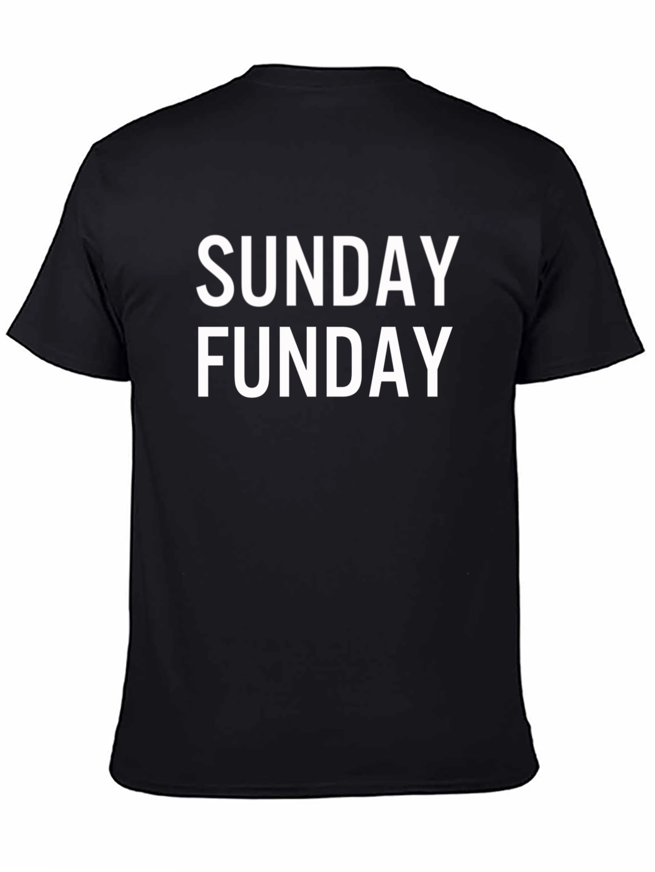 Black Sunday Funday Graphic Tee - Casual Weekend Wear view 4