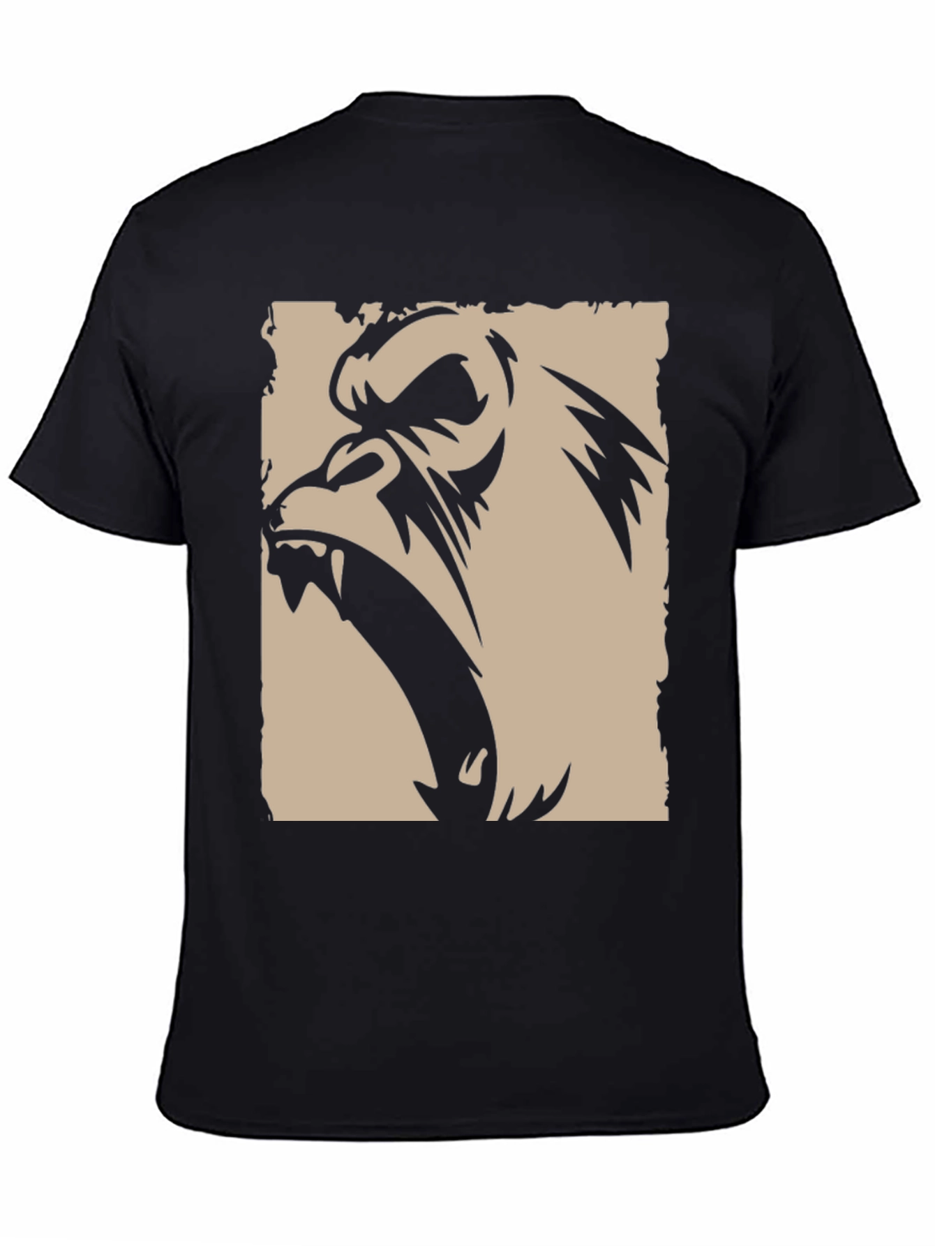 Black Angry Gorilla Graphic Tee - Bold Statement Shirt view 4
