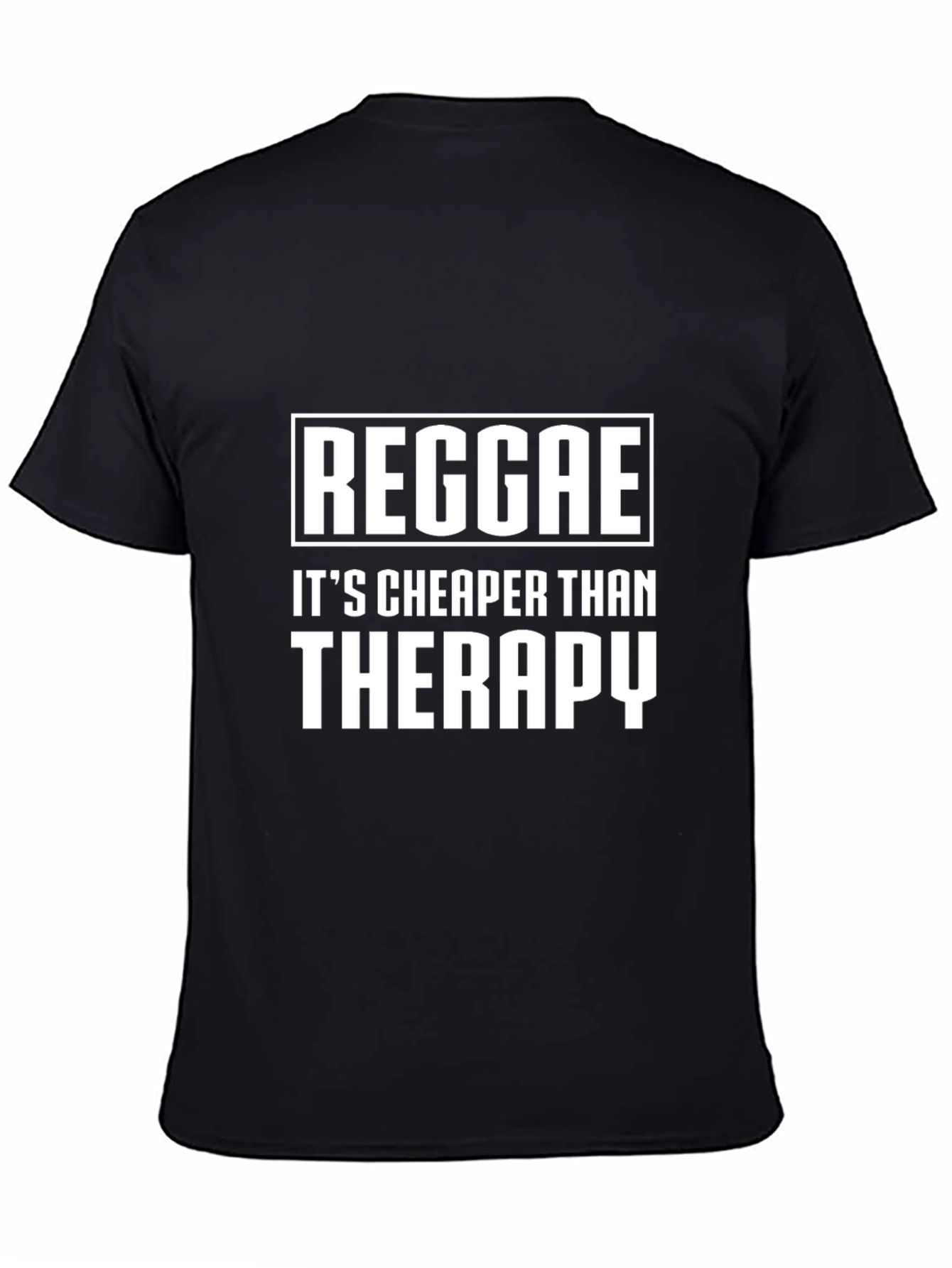 Black Reggae is Cheaper Than Therapy Graphic T-Shirt view 4