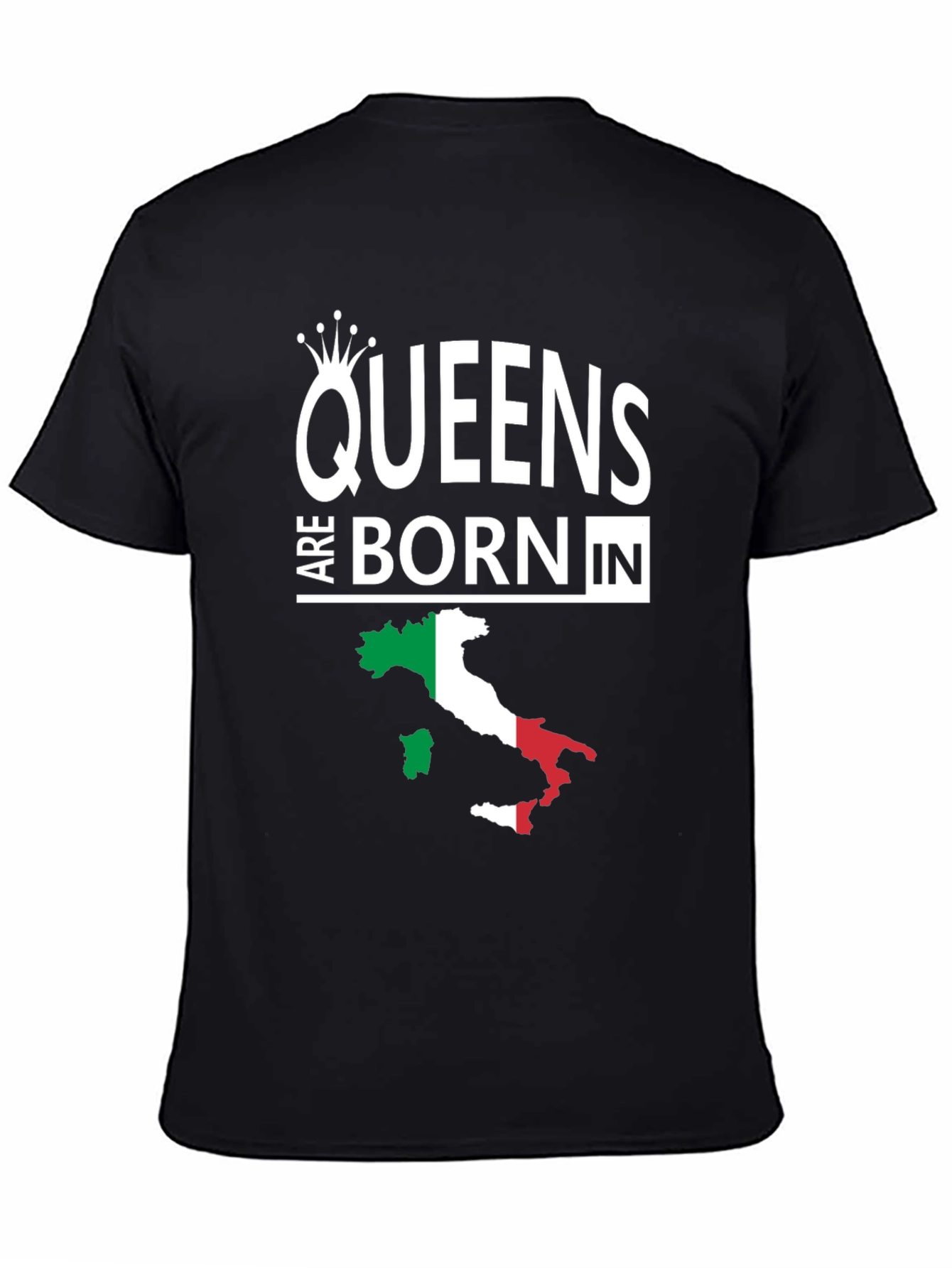 Black Queens Born in Italy T-Shirt view 4