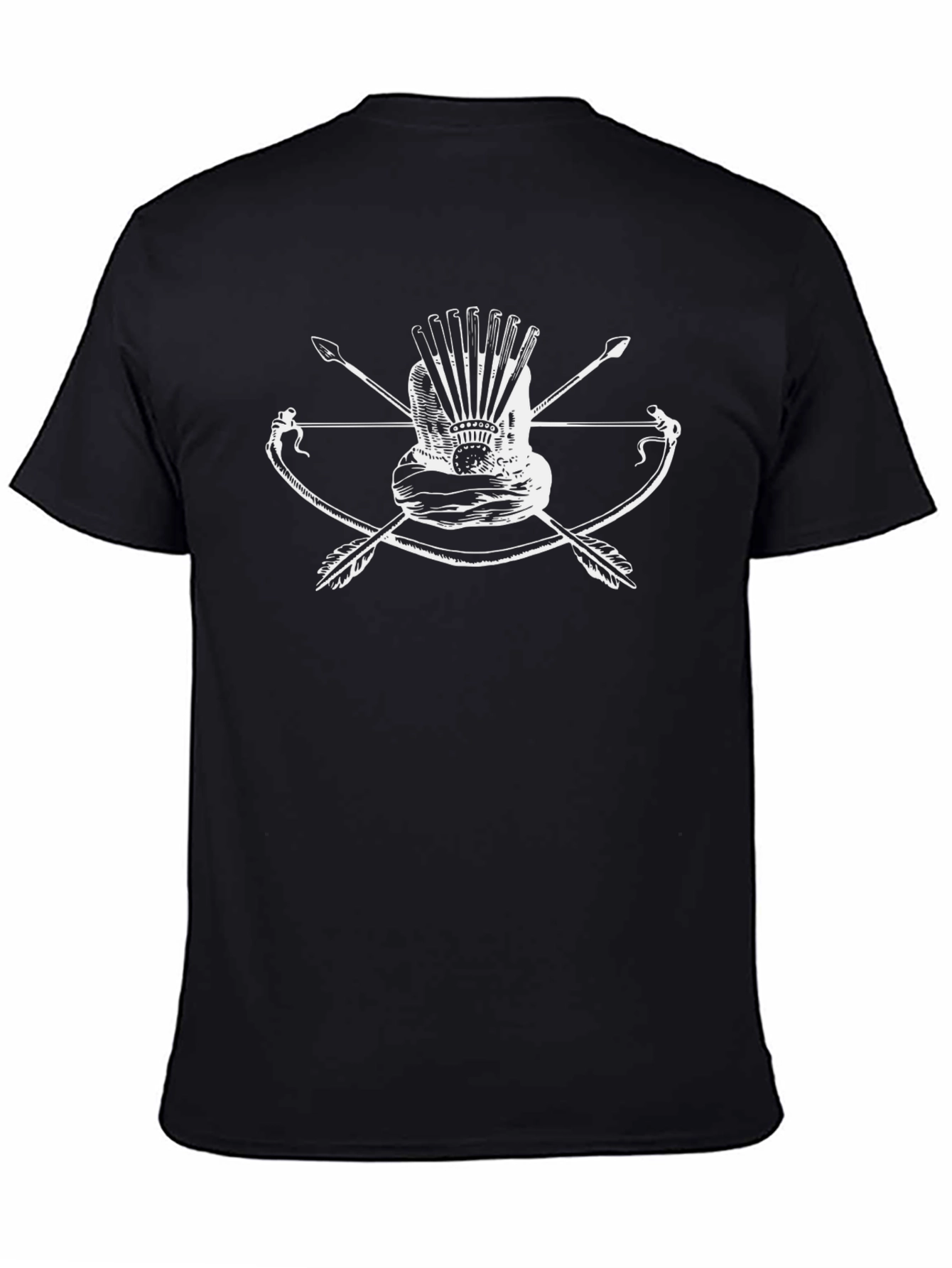 Black Archery Tee: Bow & Arrow Graphic T-Shirt view 4