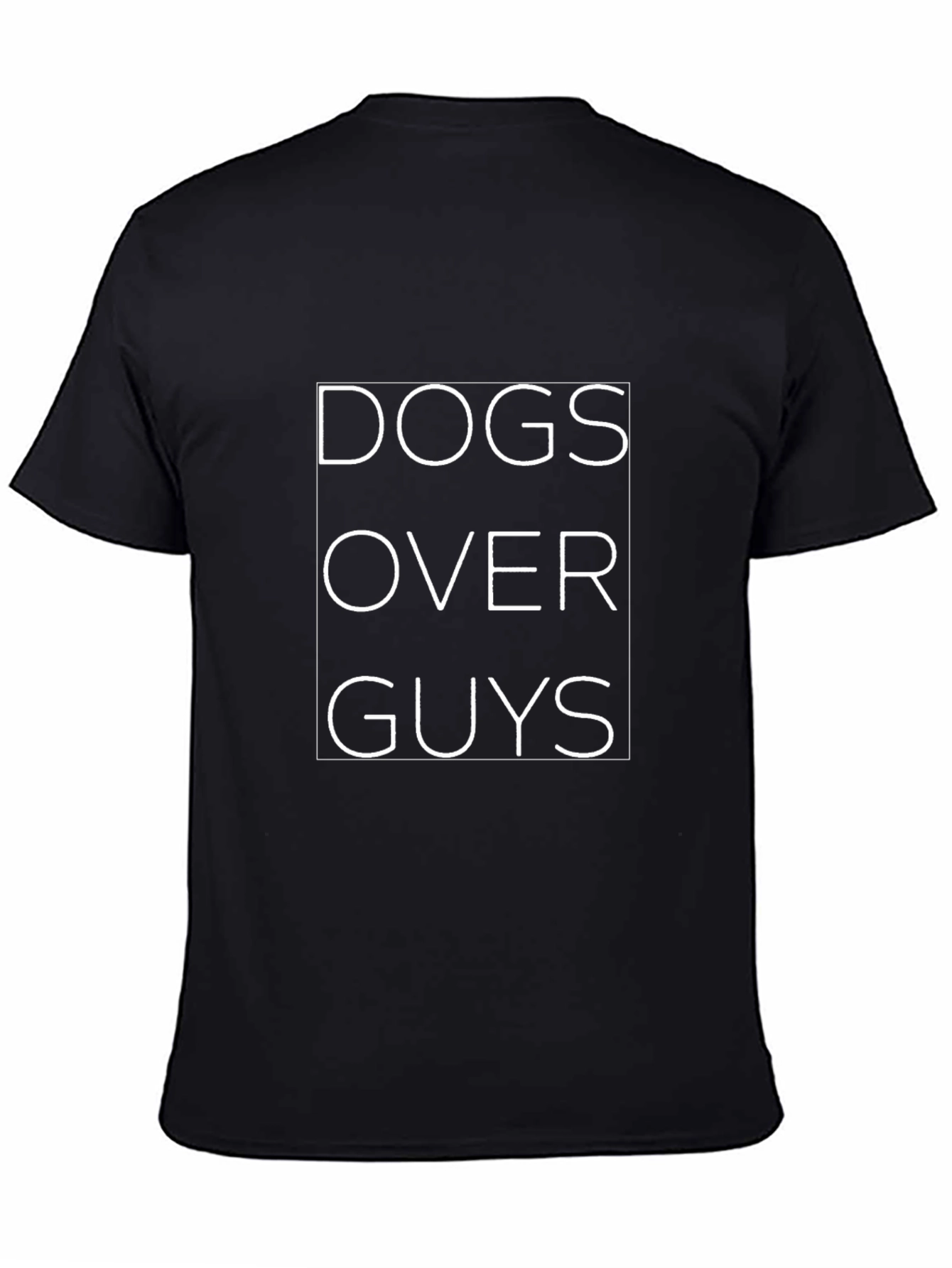 Black Dogs Over Guys Graphic Tee - Black Cotton Shirt view 4