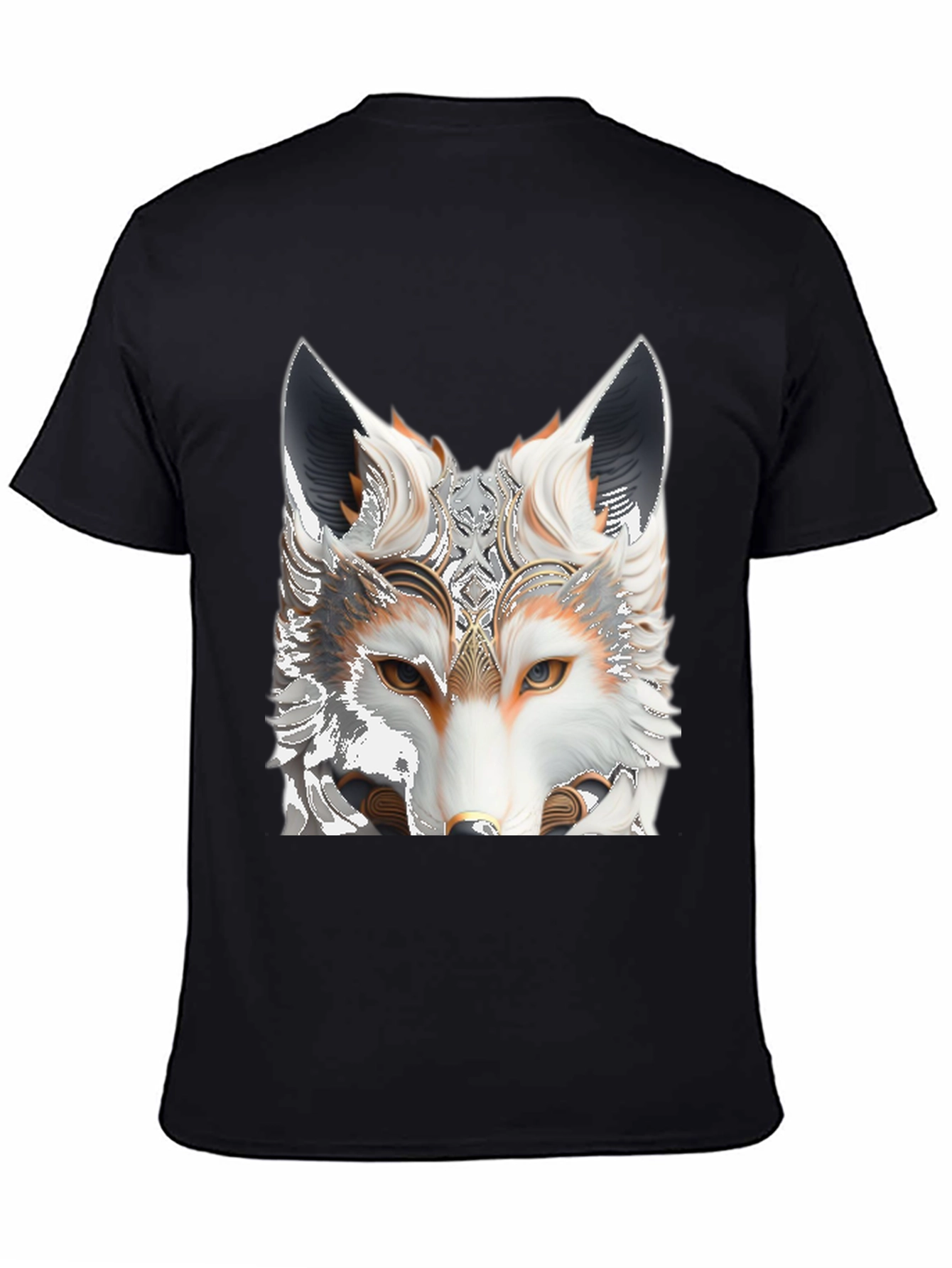 Black Fox Head Graphic Tee view 4