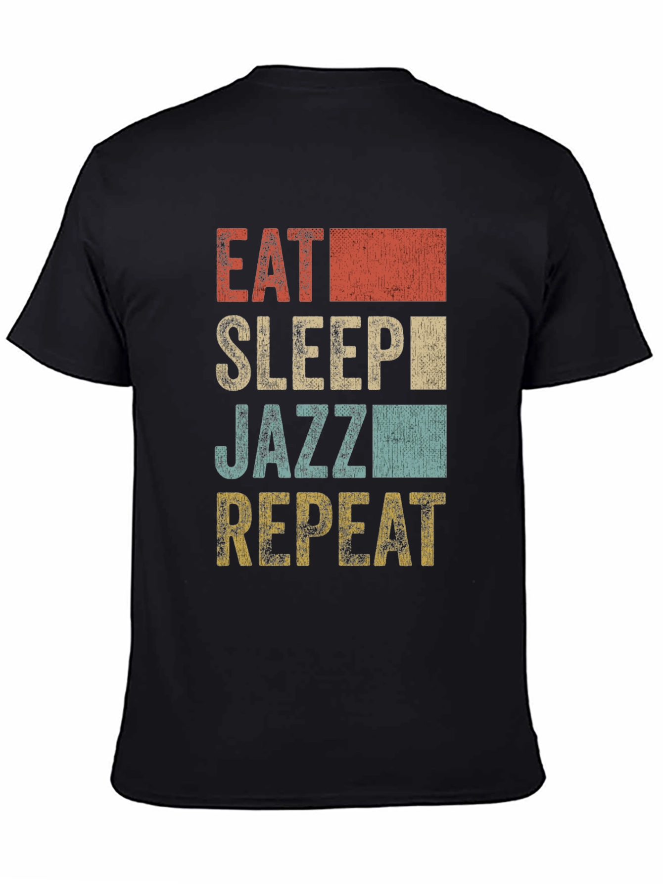 Black Eat Sleep Jazz Repeat T-Shirt view 4
