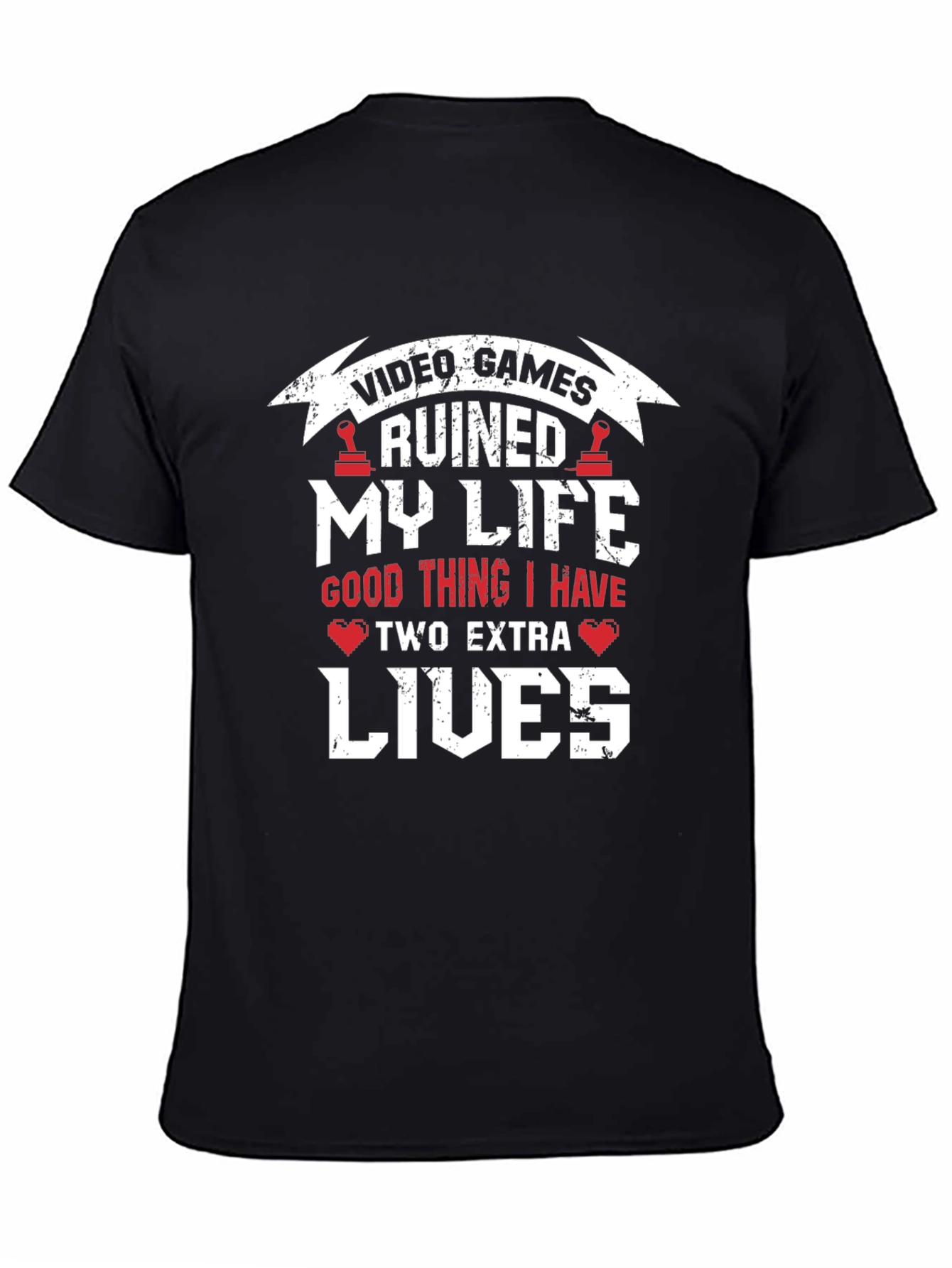 Black Video Games Ruined My Life T-Shirt view 4