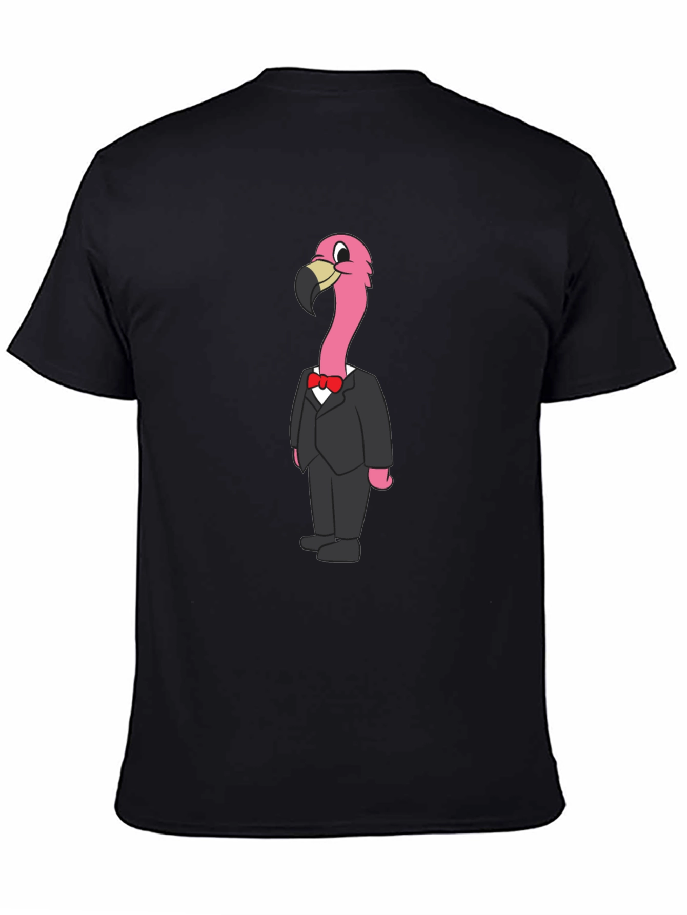 Black Flamingo in a Suit Graphic T-Shirt view 4