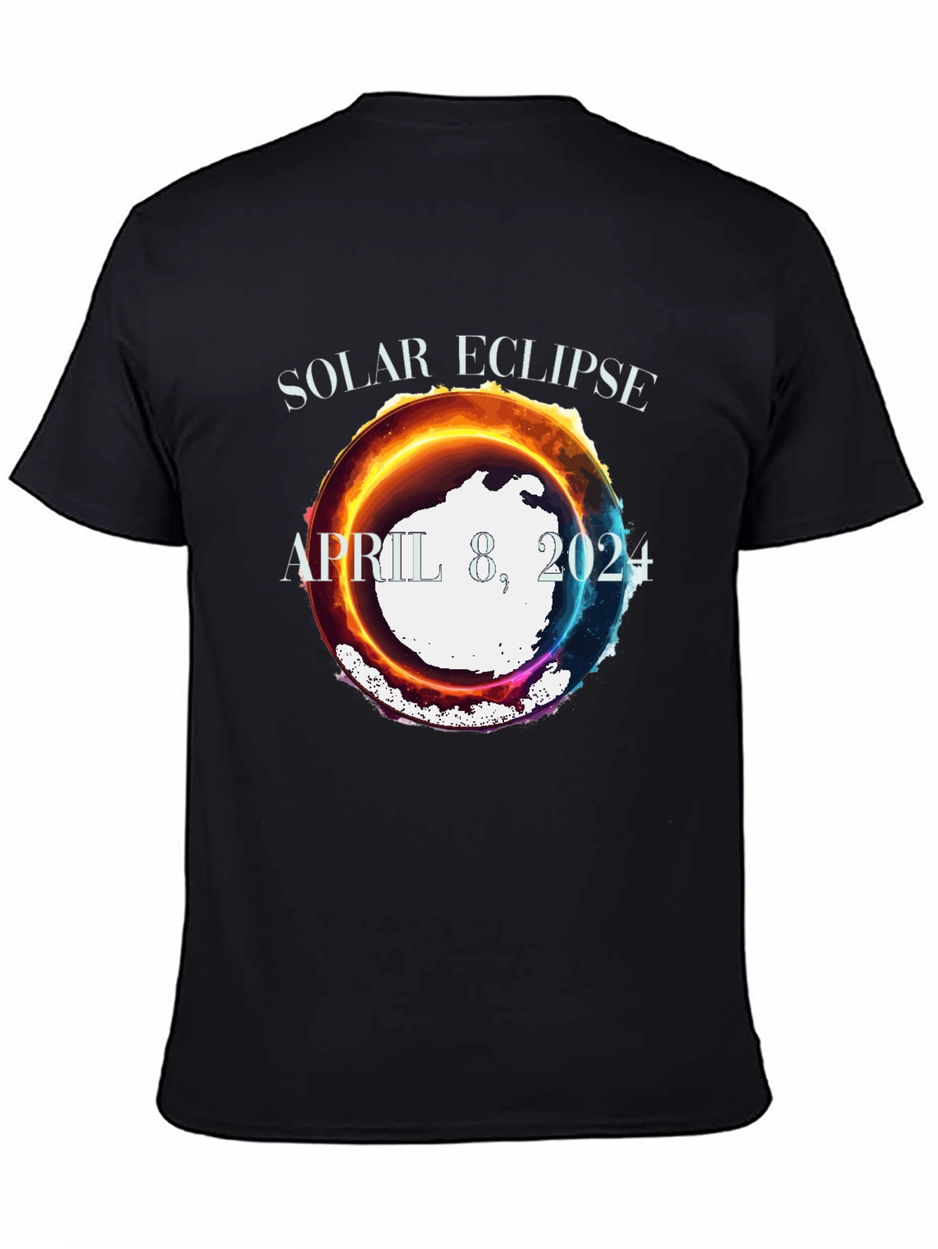 Black Solar Eclipse April 8 2024 T-Shirt view 4