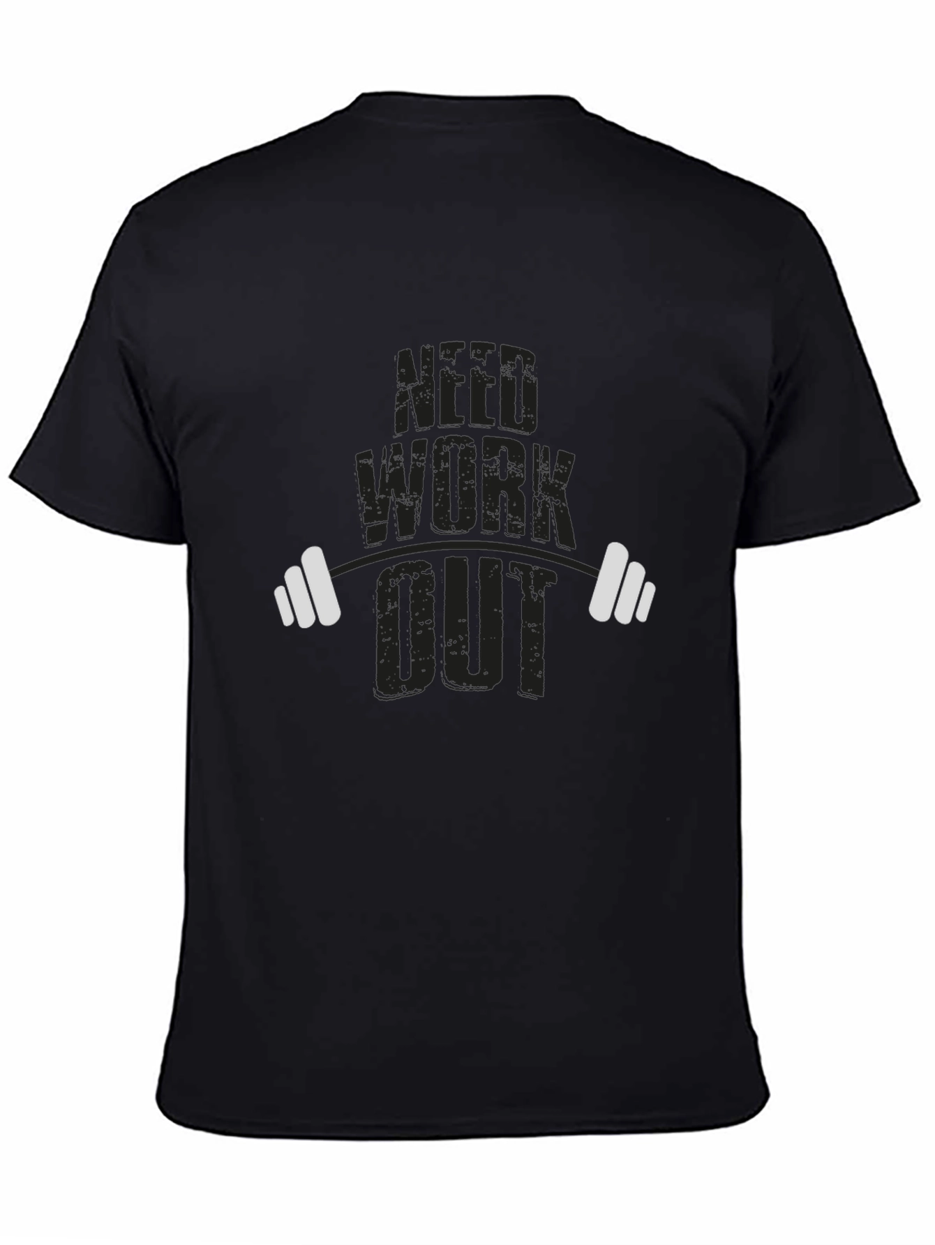 Black Need Workout Black Graphic Tee view 4