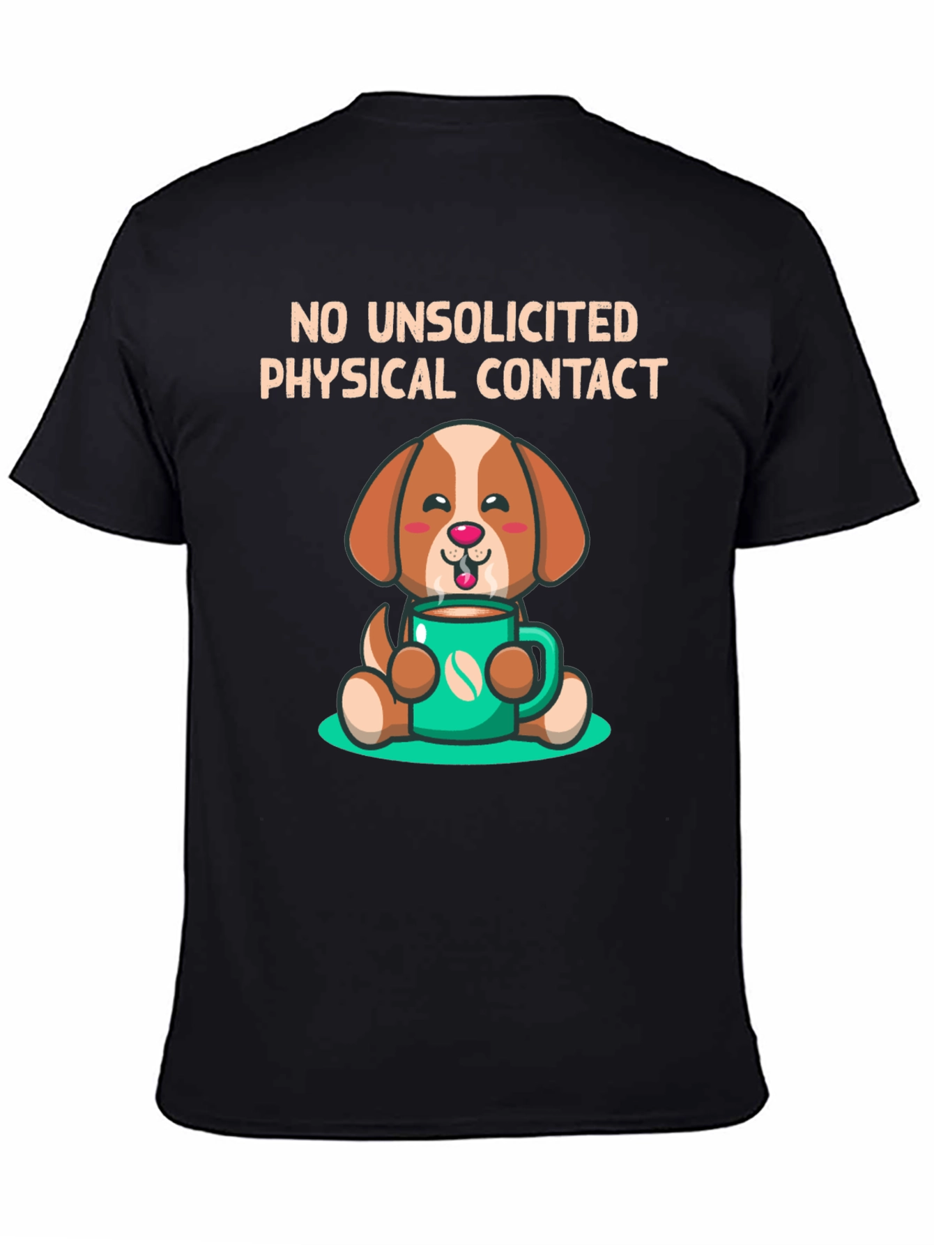 Black Dog and Coffee T-Shirt - No Unsolicited Contact view 4